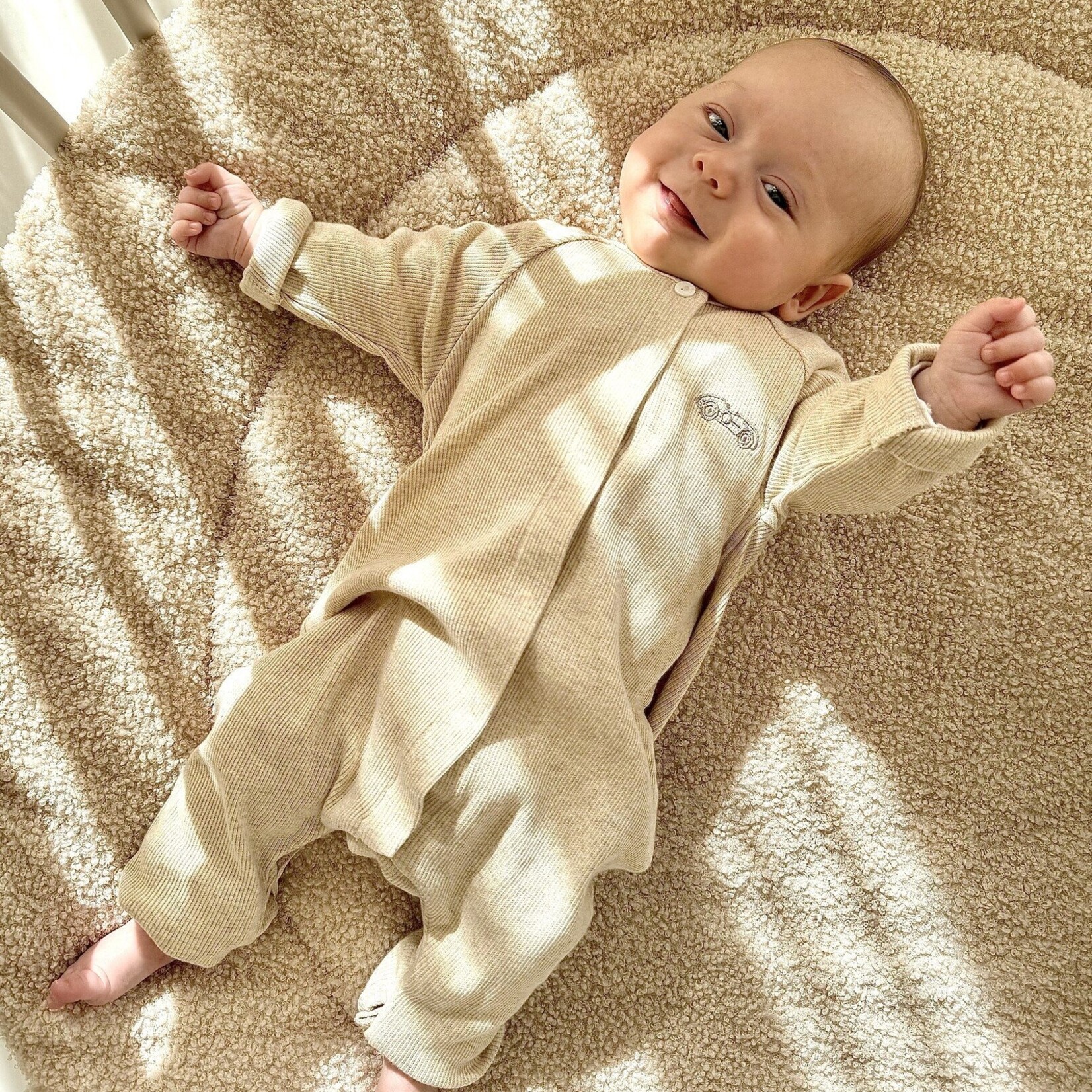 Poetree kids Babypakje Ollie rib sand auto