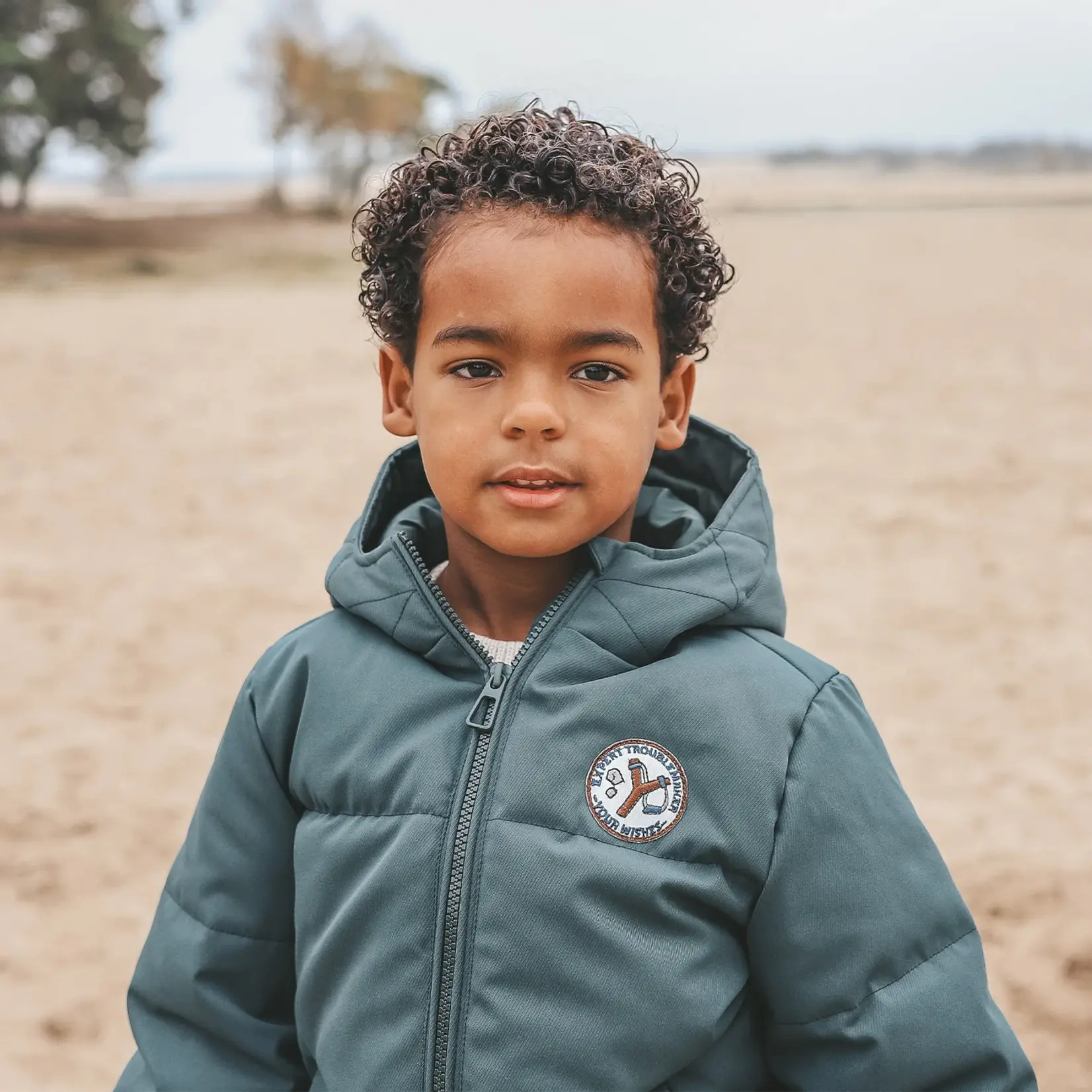 Your Wishes Puffer jacket solid teal groen