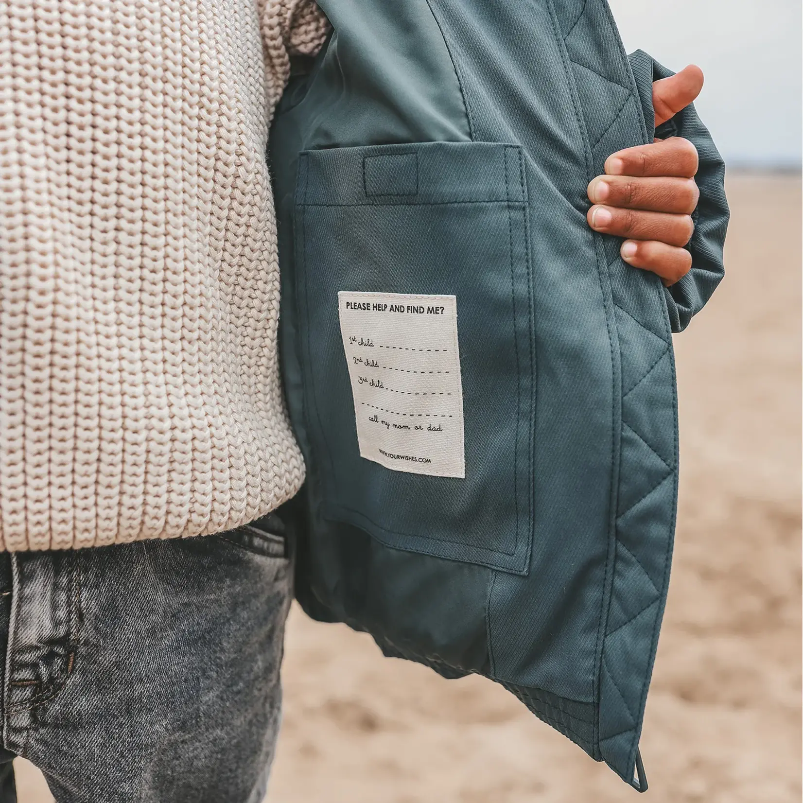 Your Wishes Puffer jacket solid teal groen