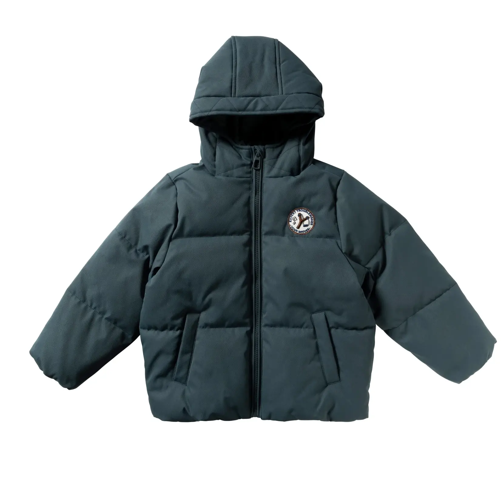 Your Wishes Puffer jacket solid teal groen