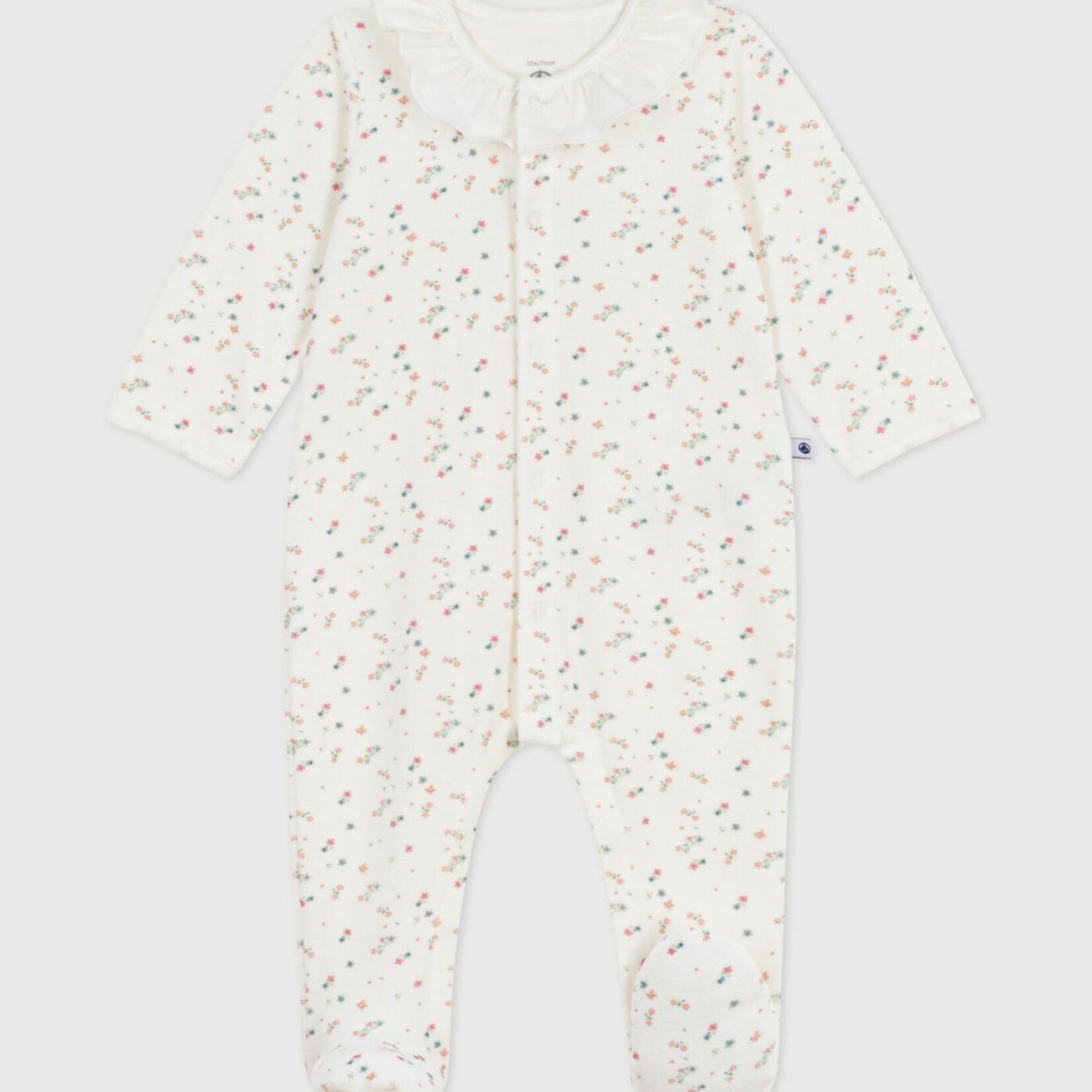Petit Bateau Pyjama bébé velours | imprimé floral