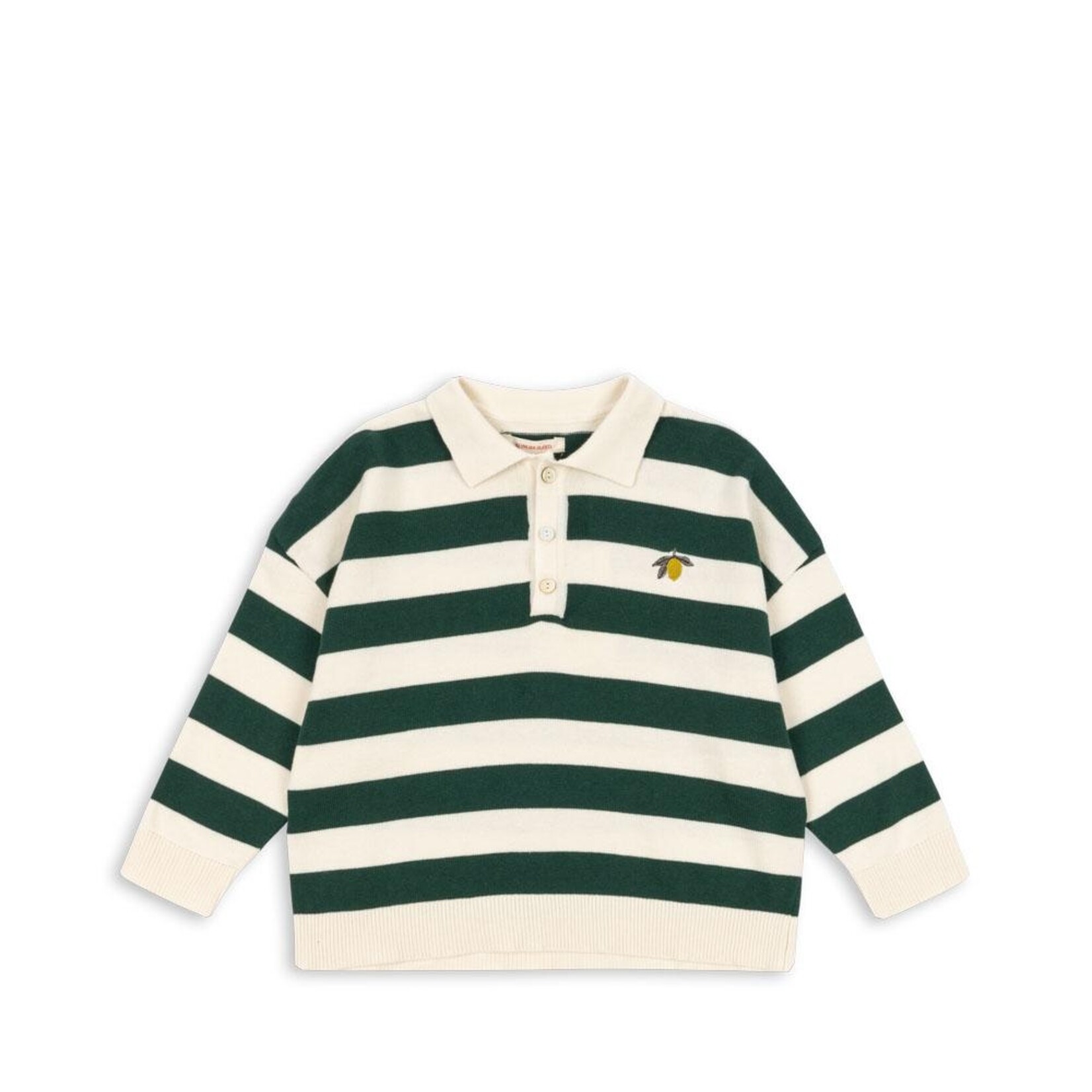 Konges Sløjd Manis knit polo | pine grove stripe