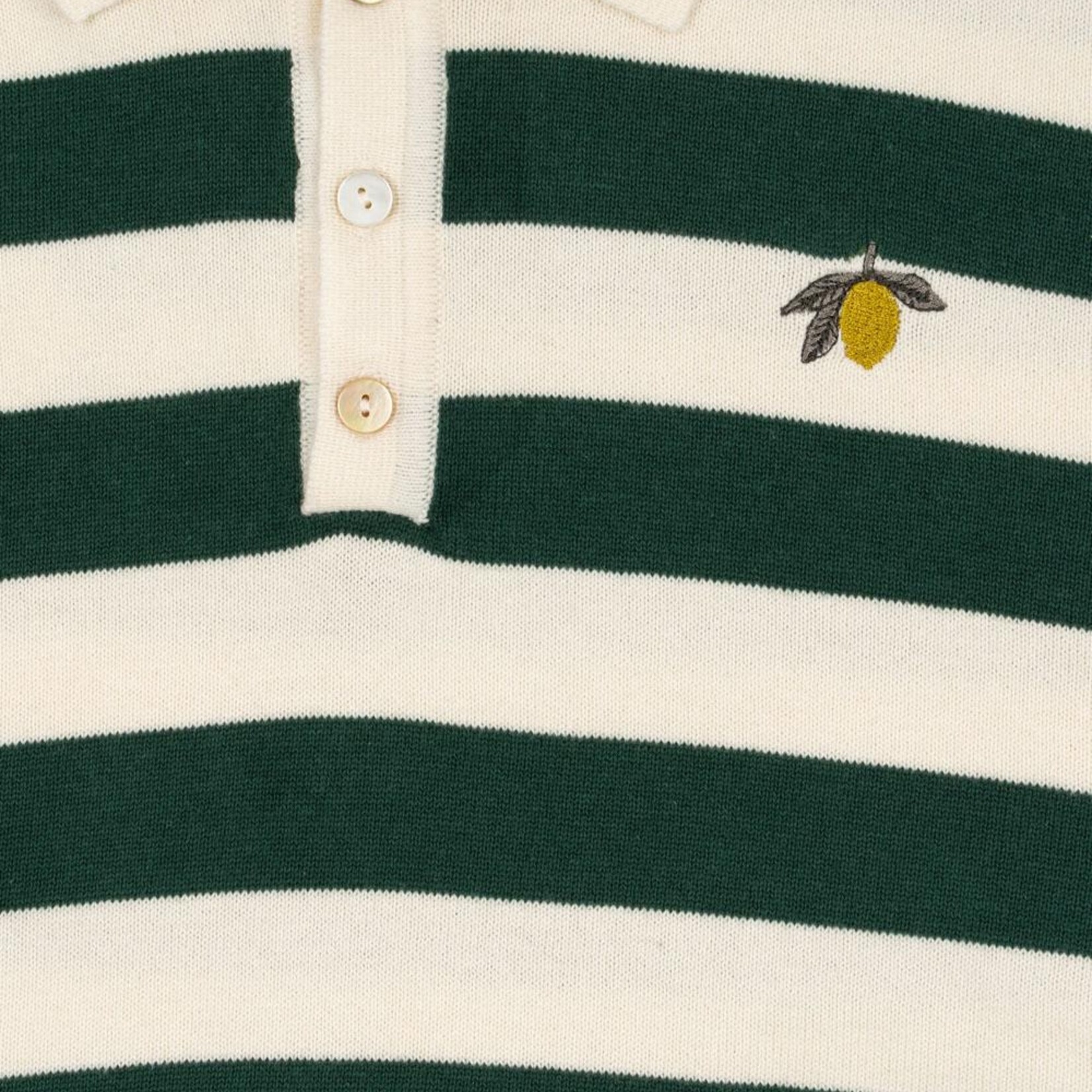 Konges Sløjd Manis knit polo | pine grove stripe