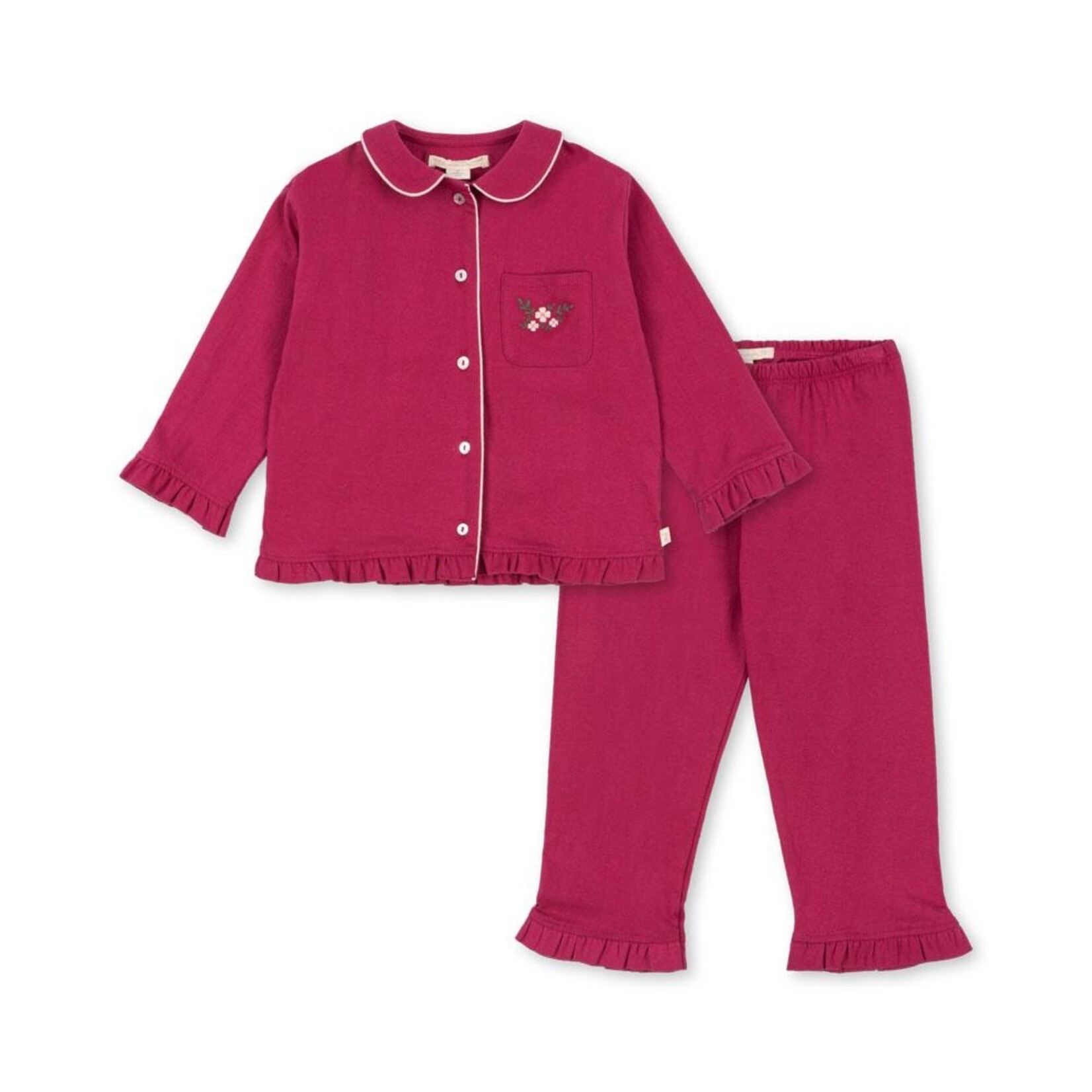 Konges Sløjd Pio frill pyjama set | sangria