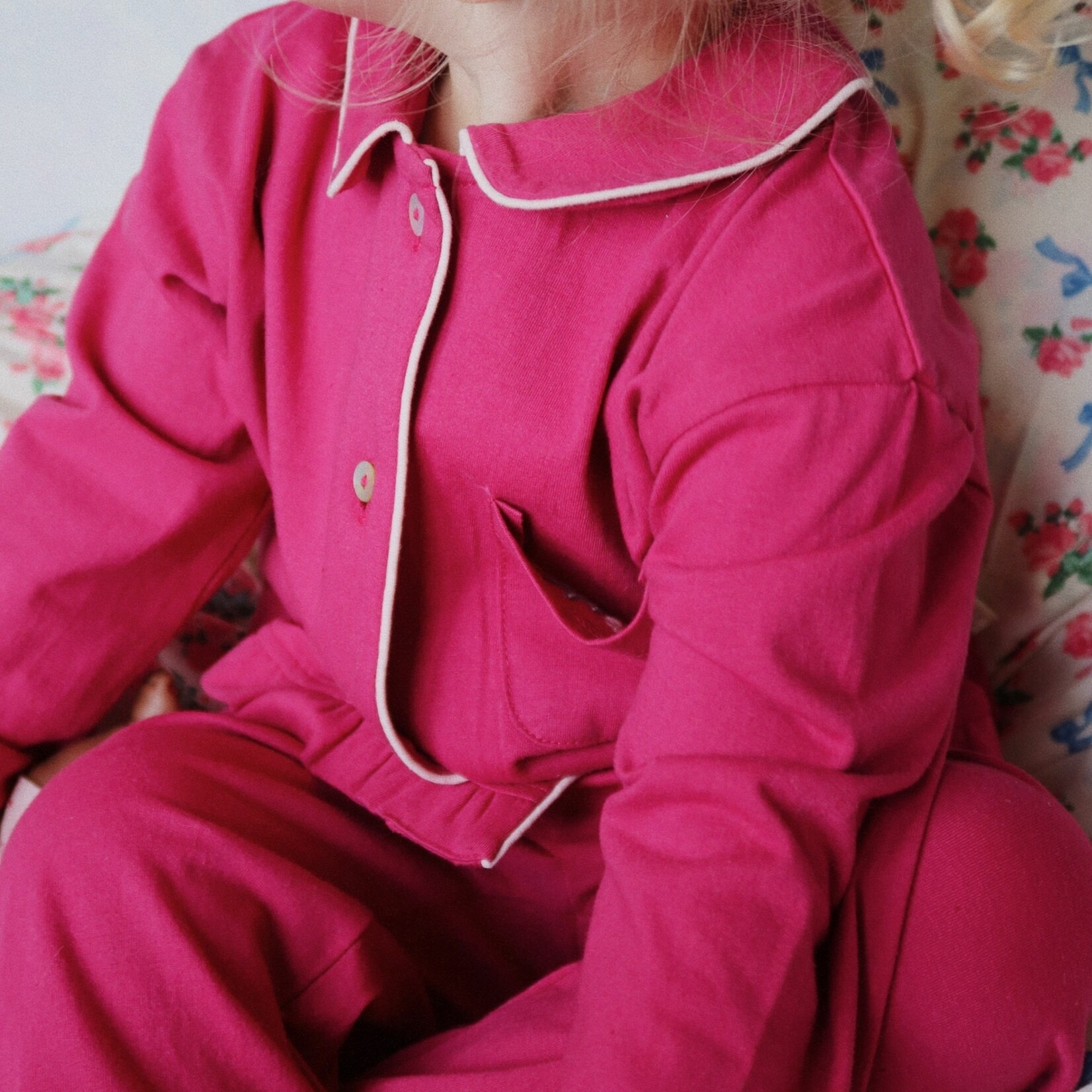 Konges Sløjd Pio frill pyjama set | sangria