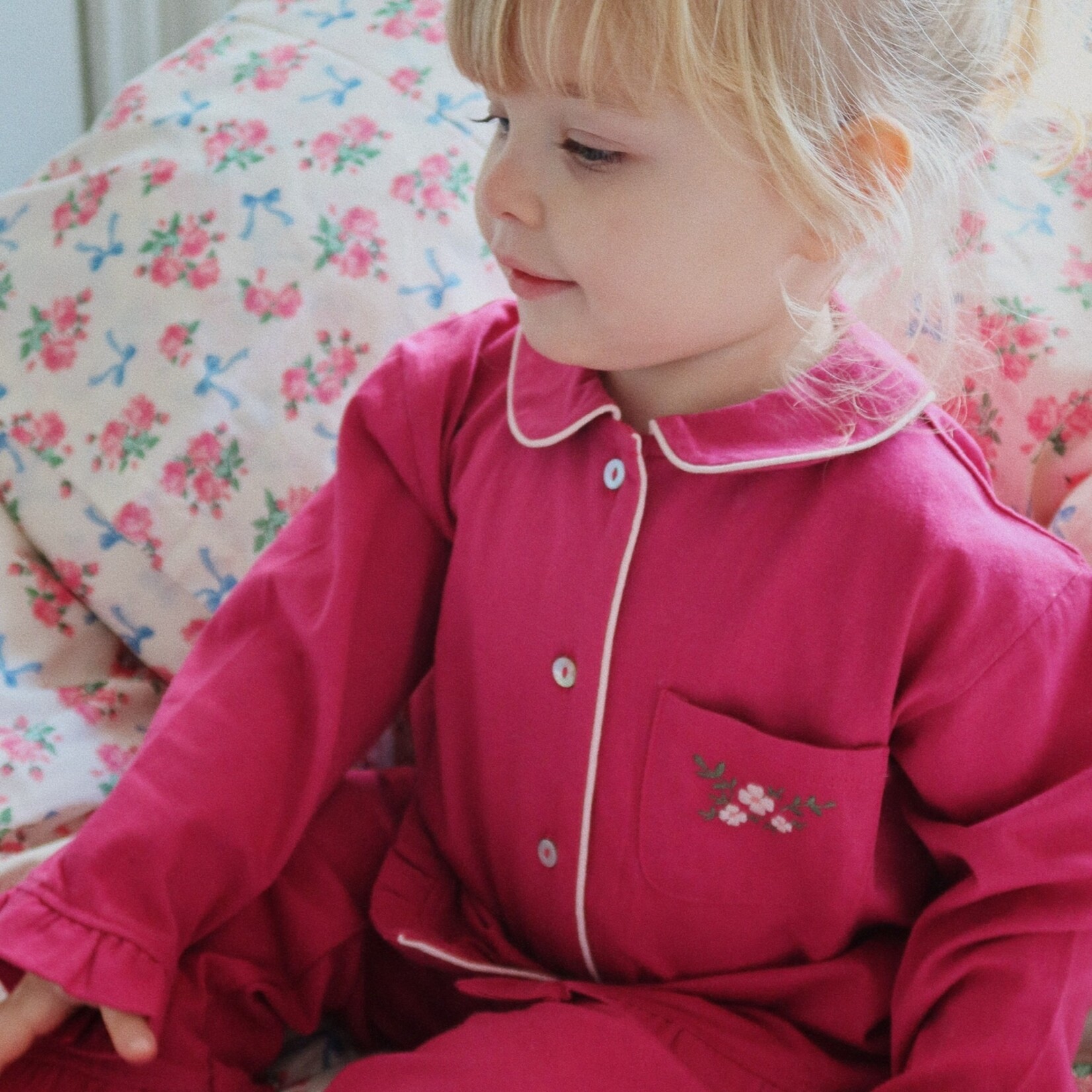 Konges Sløjd Pio frill pyjama set | sangria