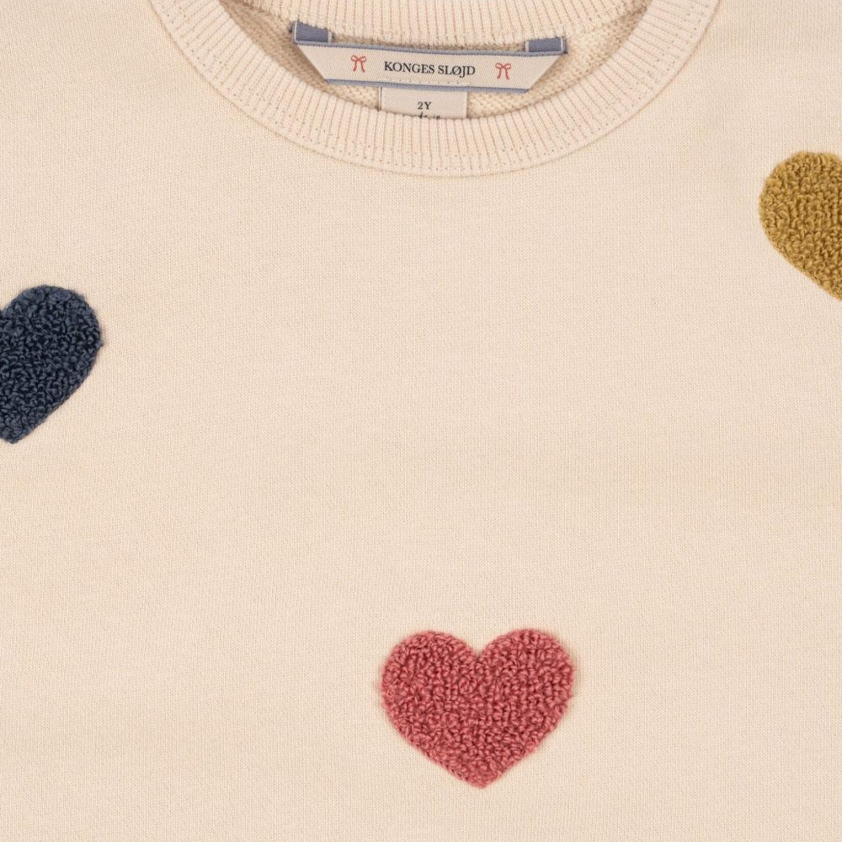 Konges Sløjd Lou terry sweat shirt | multi heart