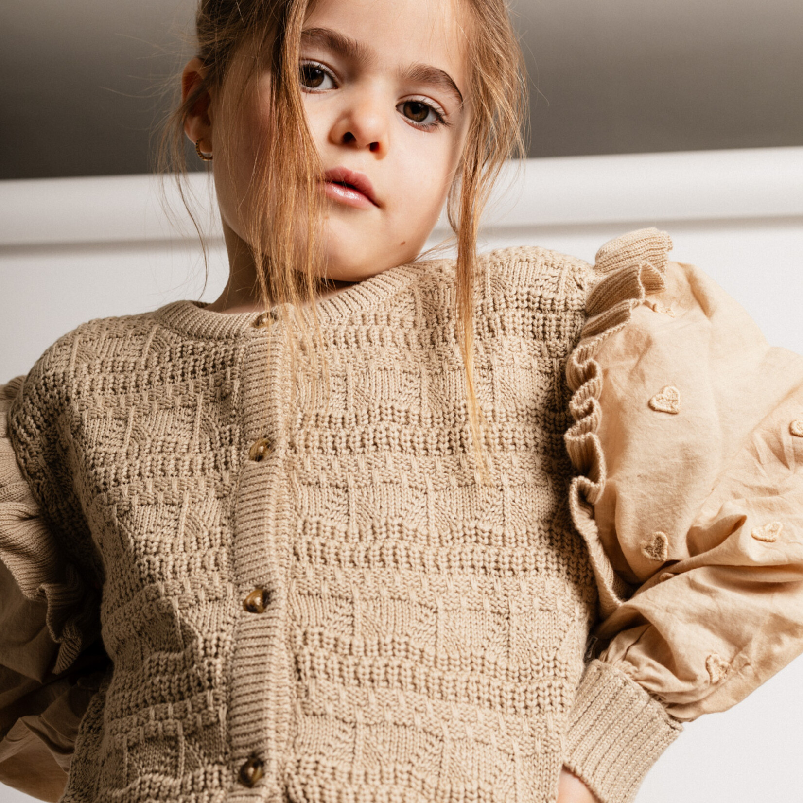 Baje Morgins blouse knit   |  sand desert