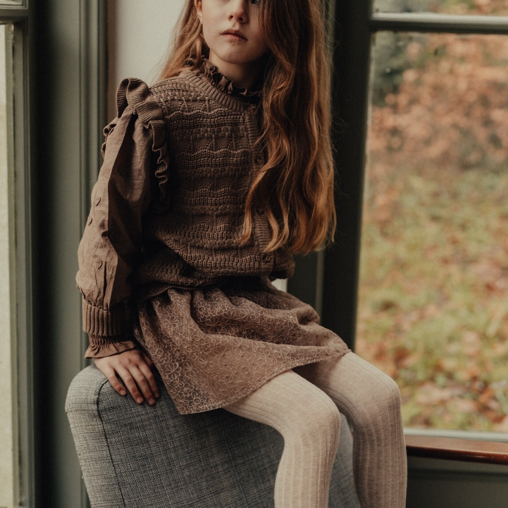 Baje Morgins blouse knit | brown cacao