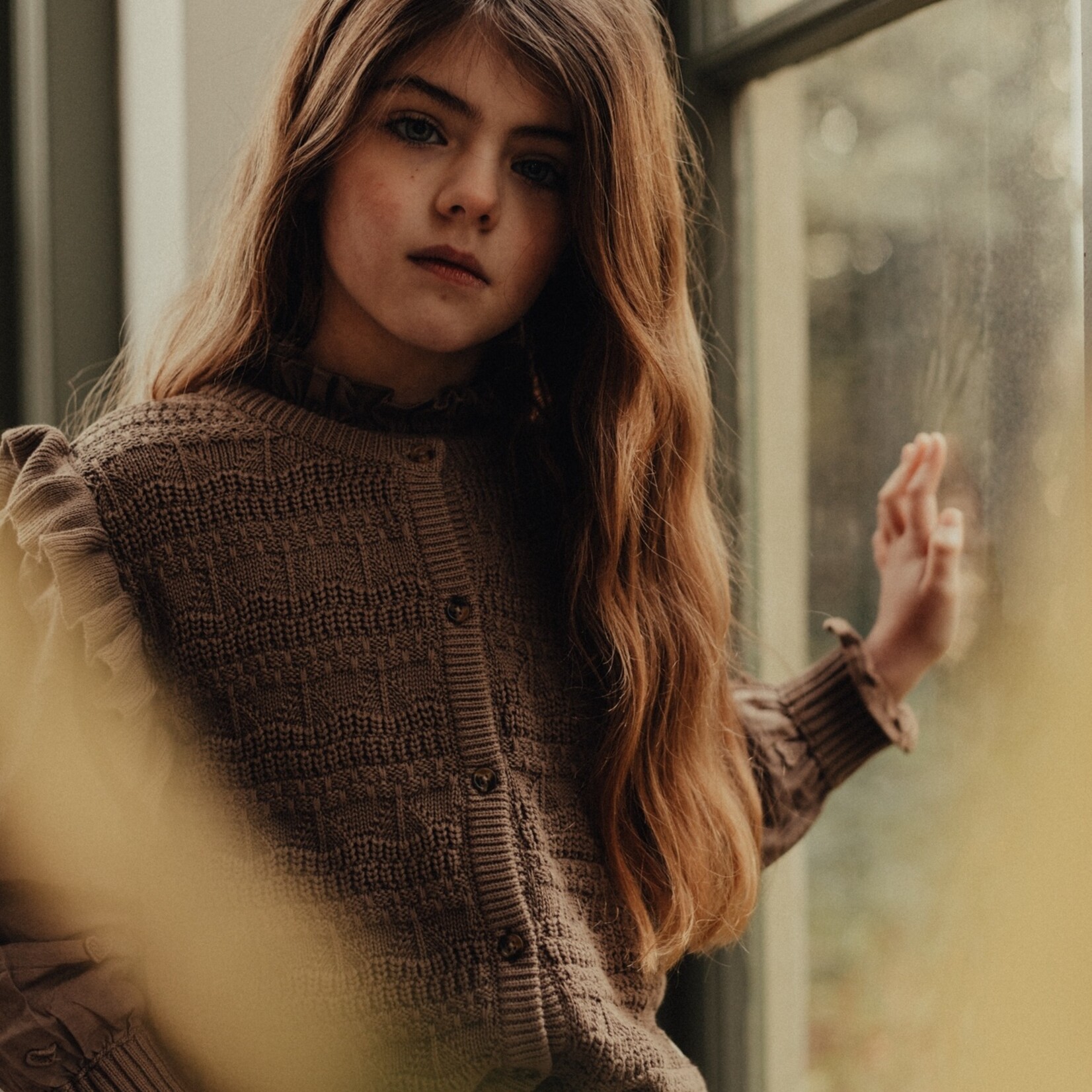 Baje Morgins blouse knit | brown cacao