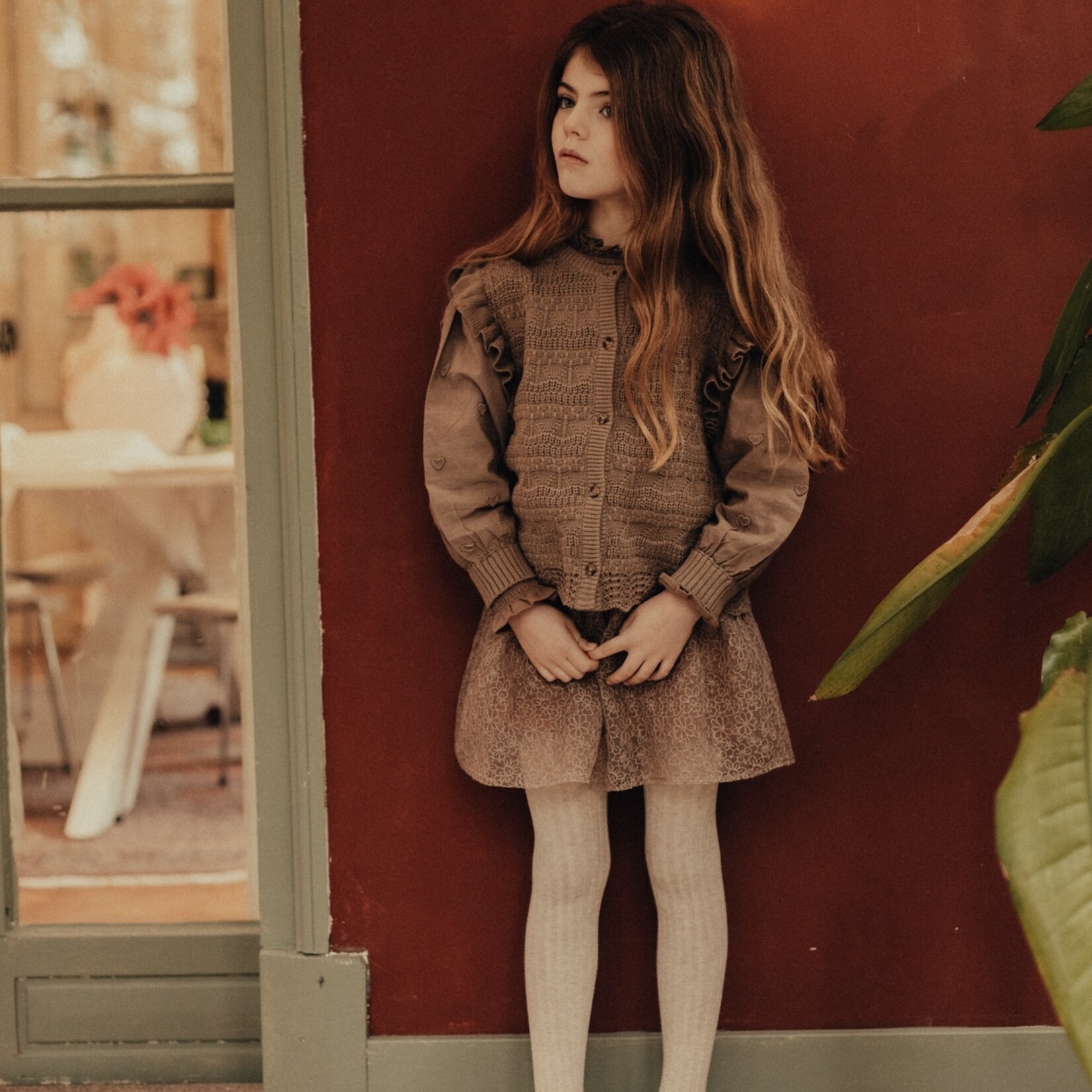 Baje Morgins blouse knit | brown cacao