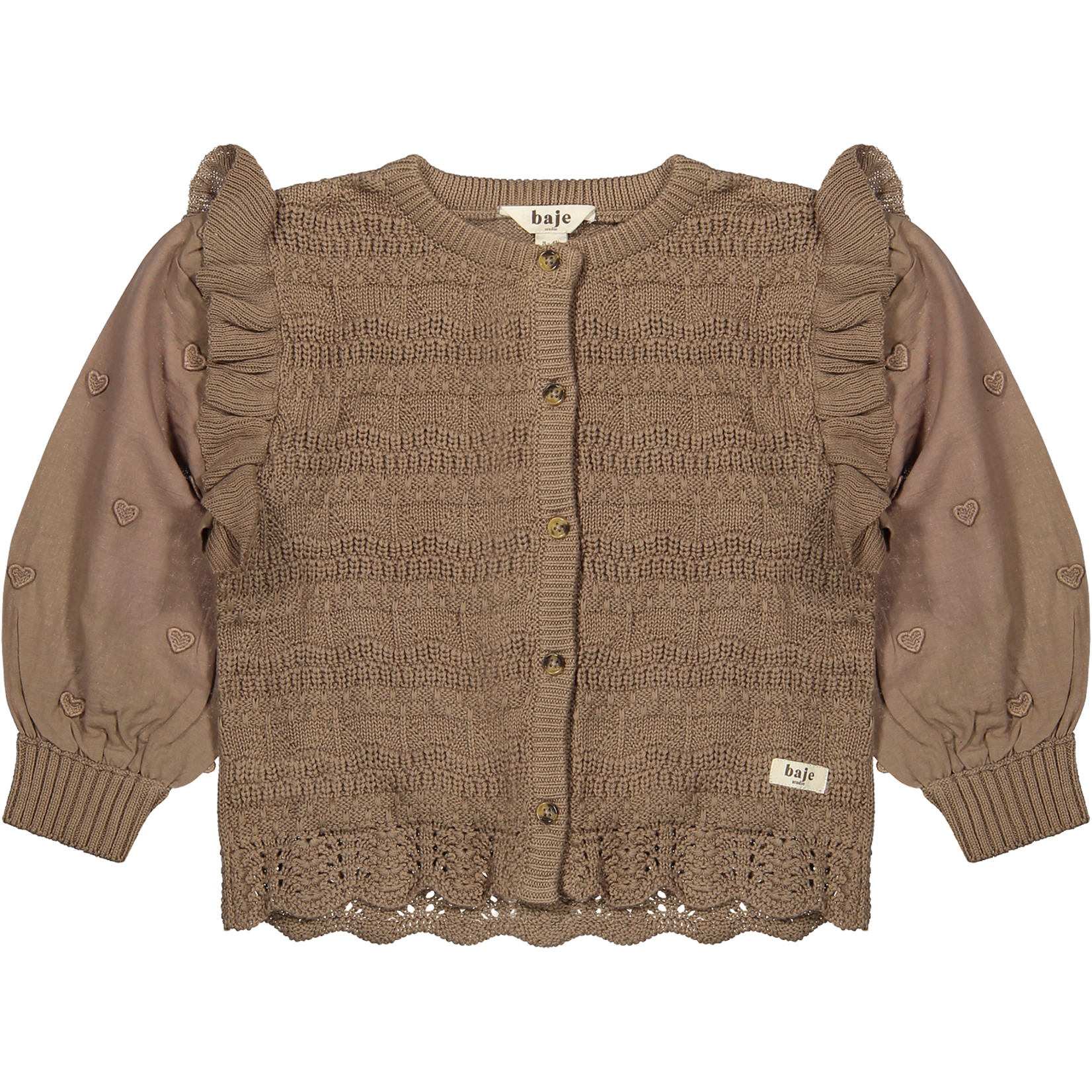 Baje Morgins blouse knit | brown cacao