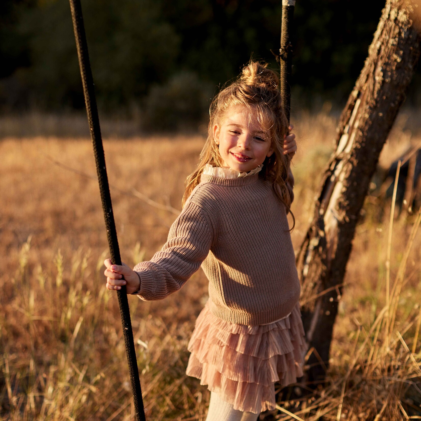 Baje Soho sweater knit | peach almond