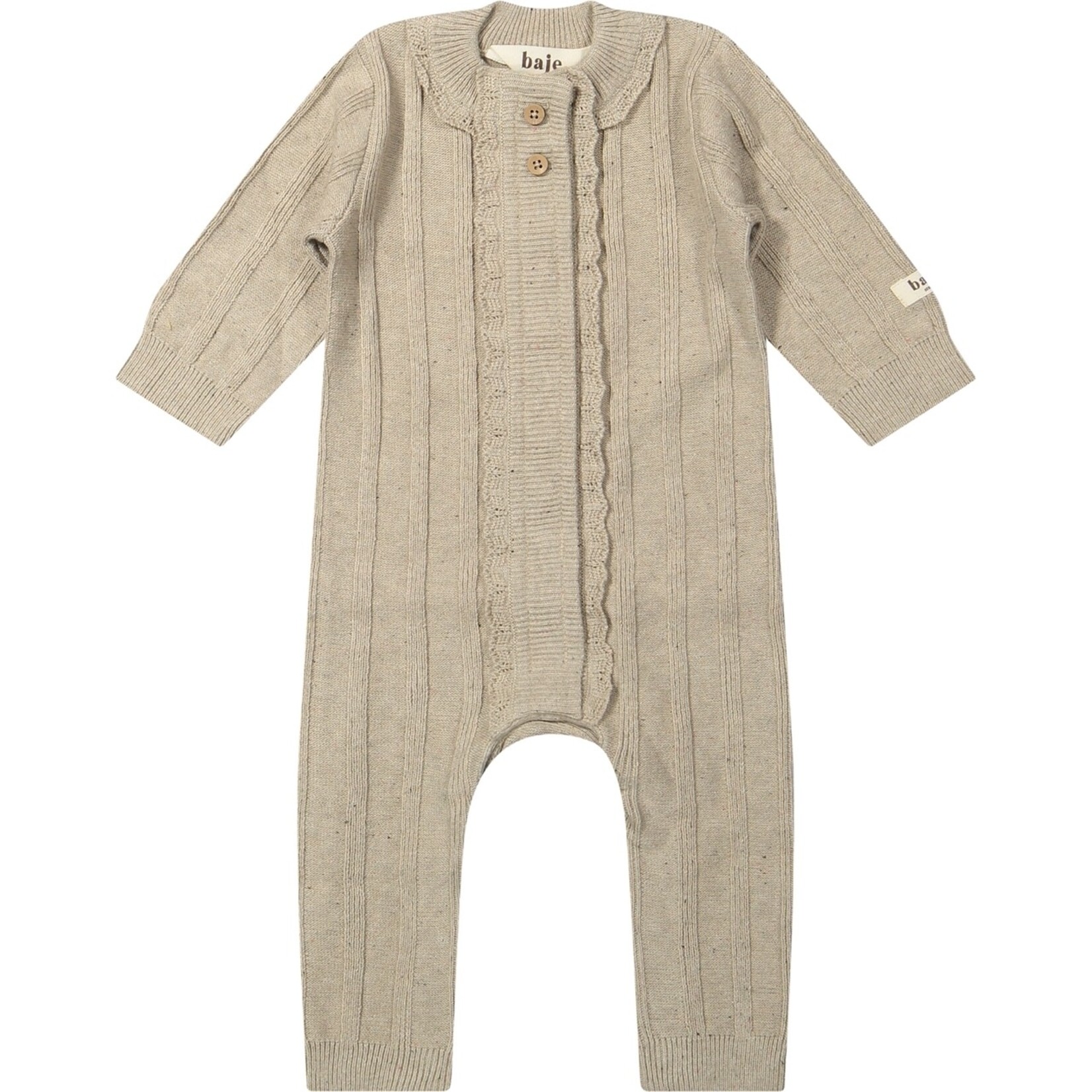 Baje Cotes onesie knit | peach almond