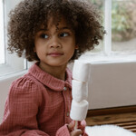 Navy Natural Faye blouse mousseline | brick