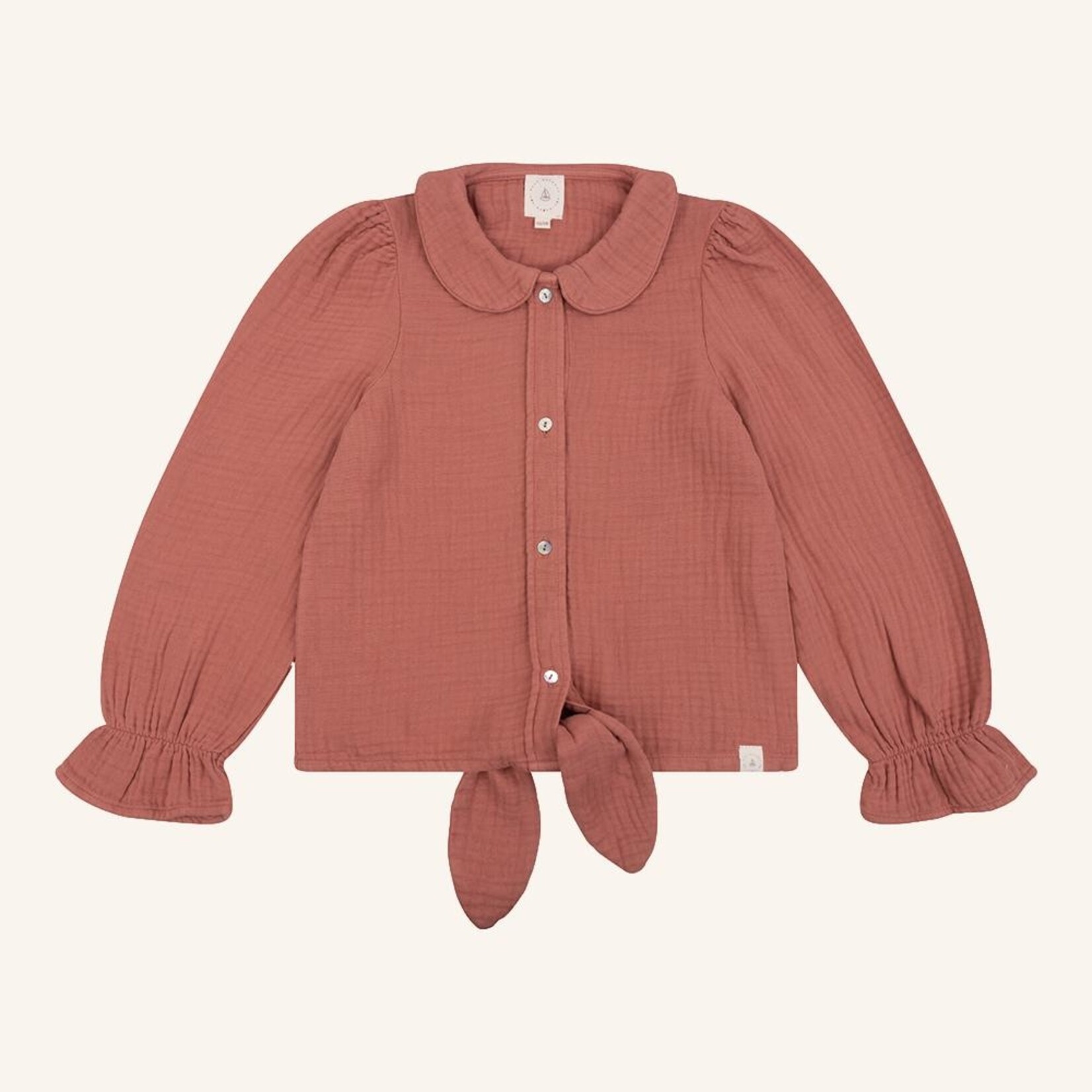 Navy Natural Faye blouse mousseline | brick