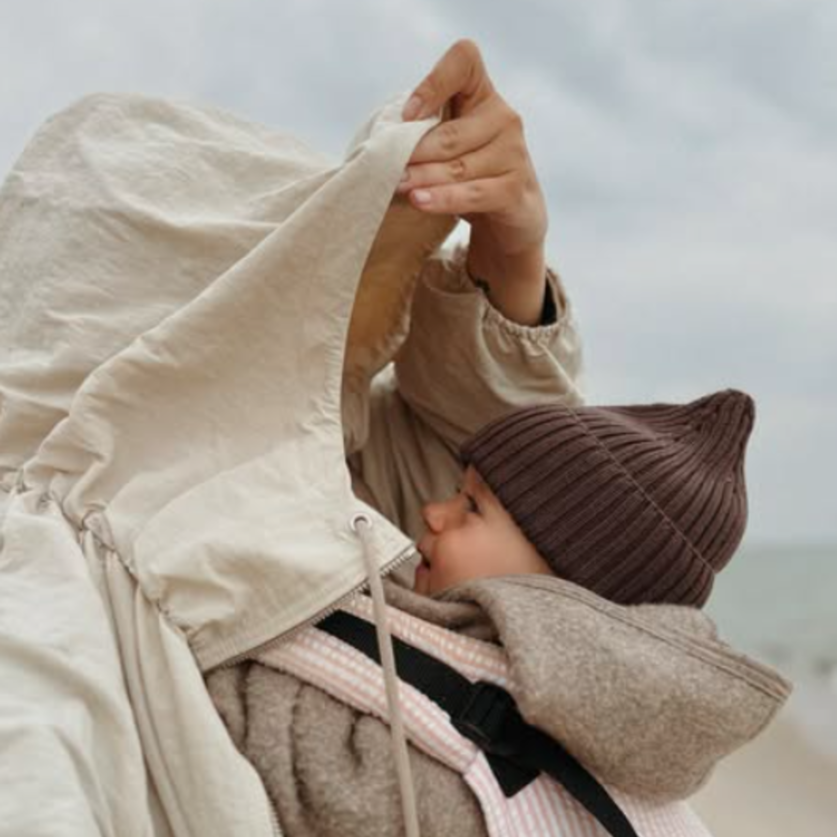 Engel Natur Veste en laine | sable chiné