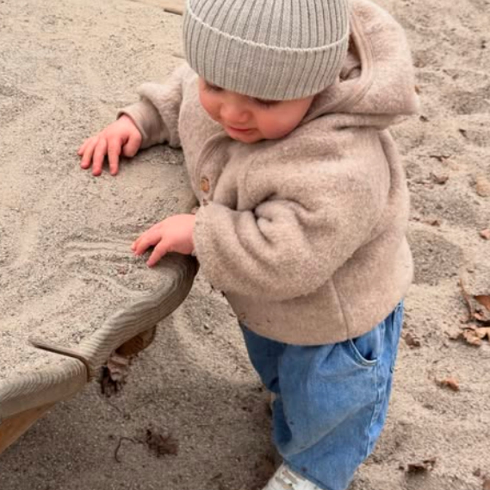 Engel Natur Wool jacket | sand mottled