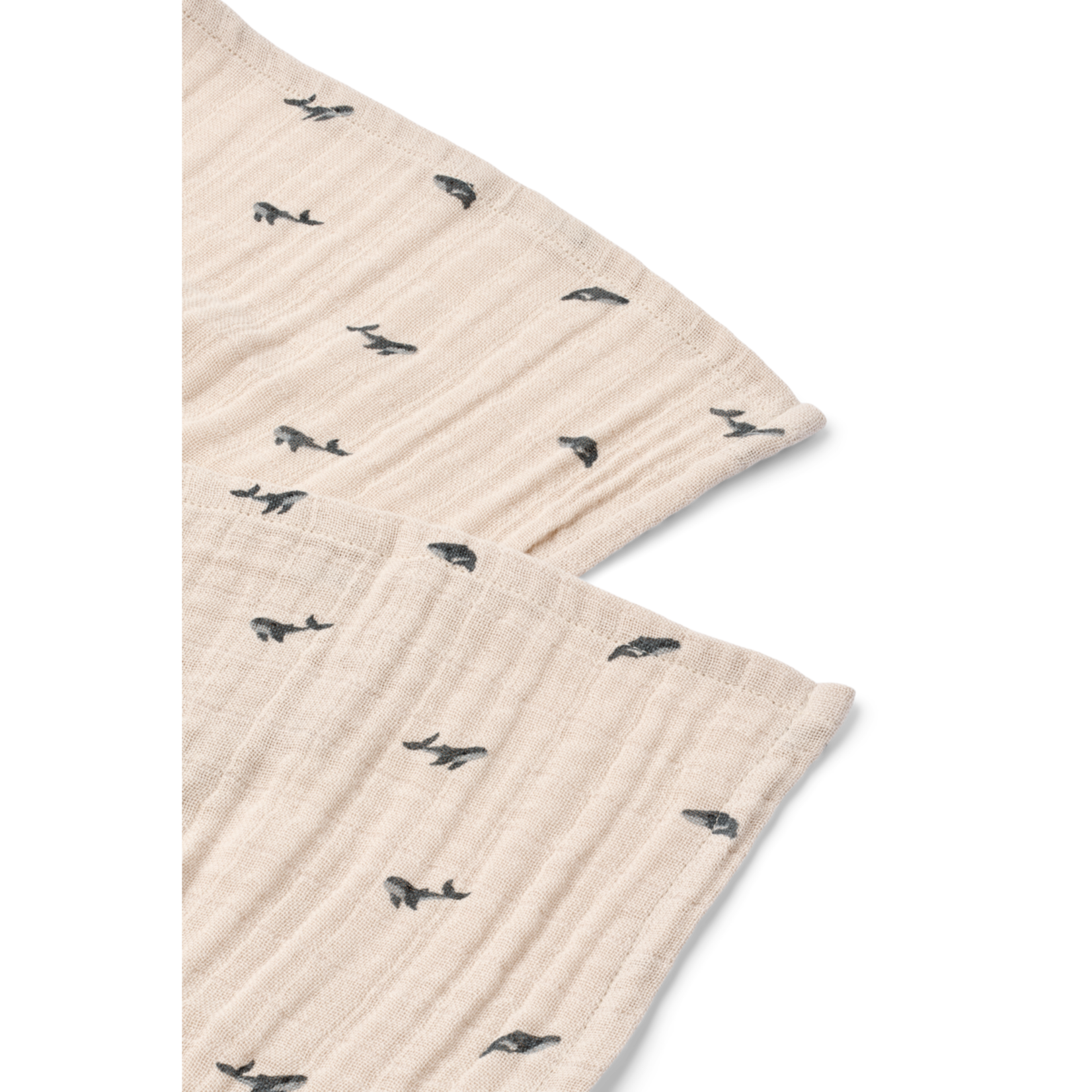 Liewood Lewis hydrofiele doeken | muslin cloth mini whale 2P