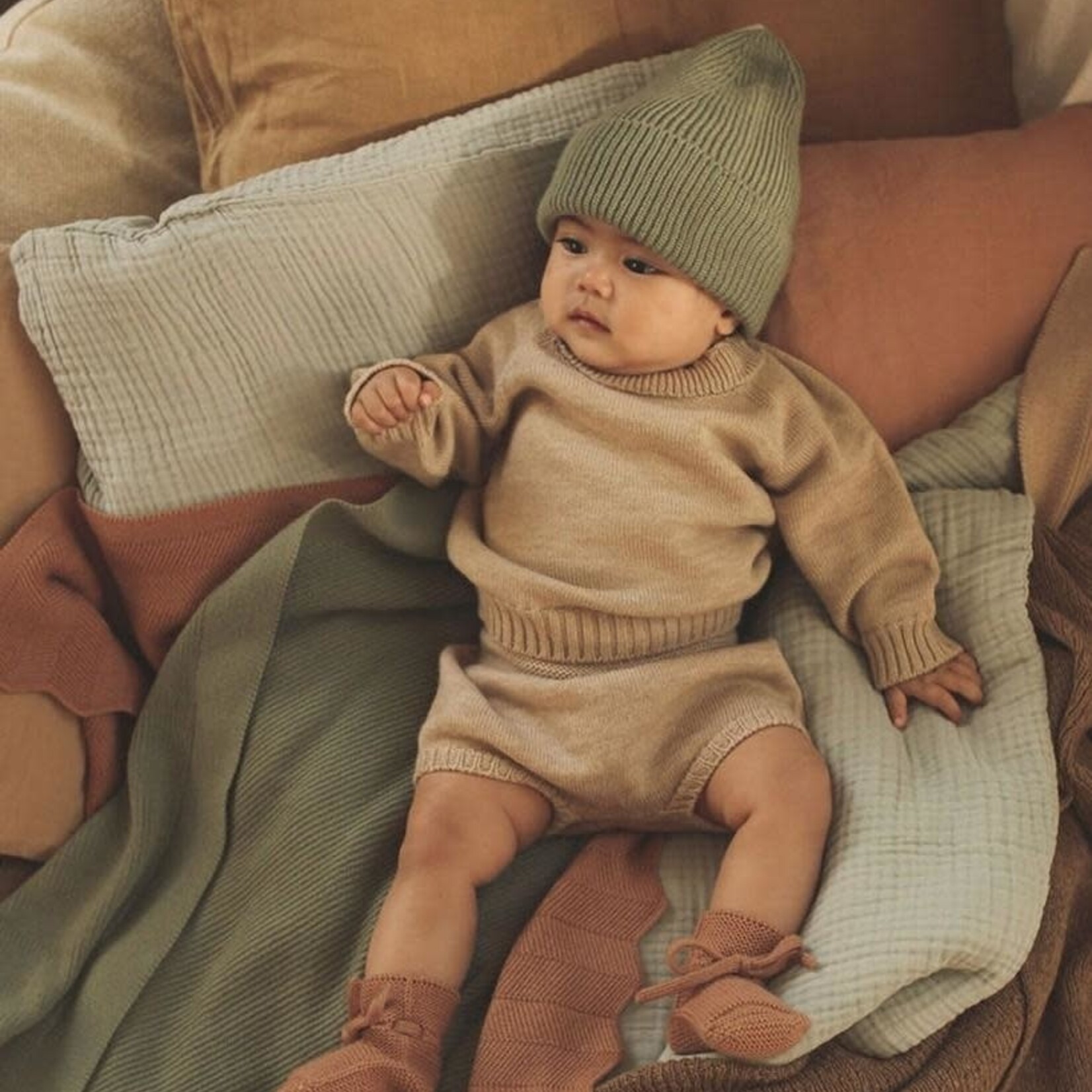 Hvid Hvid beanie fonzie newborn | different colors