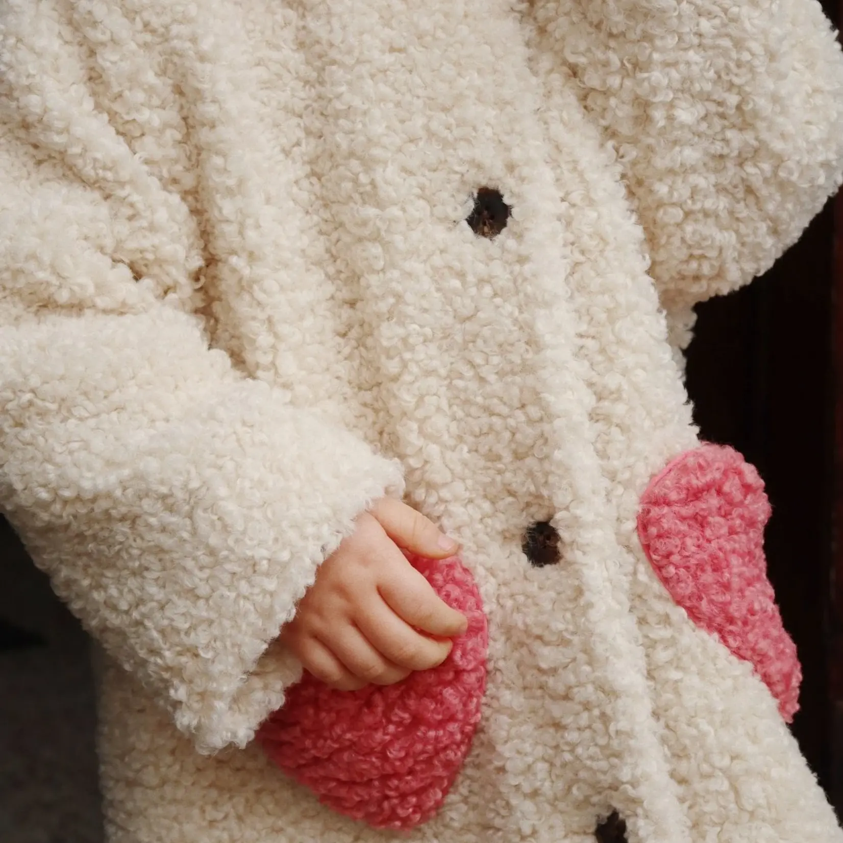 Konges Sløjd Calin coat | hearts antique white