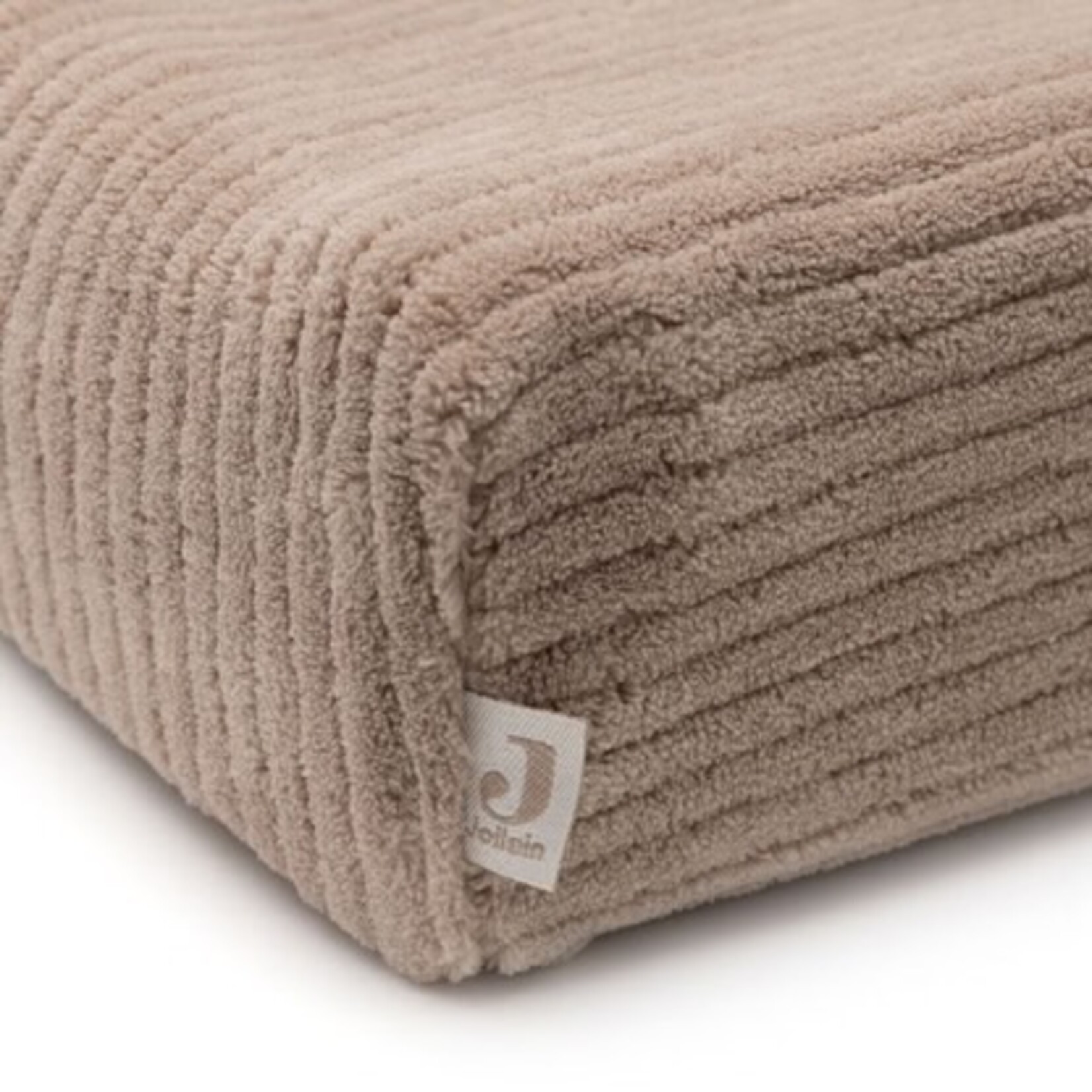 Jollein Aankleedkussenhoes cloudy rib | milky coffee