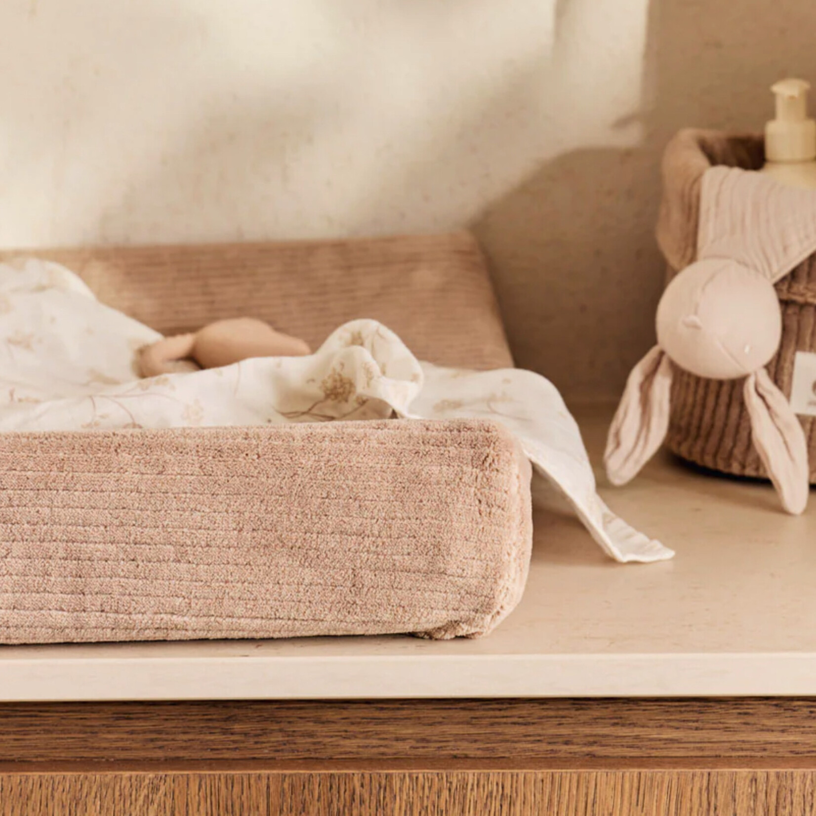 Jollein Changing pad cover cloudy rib | milky coffee