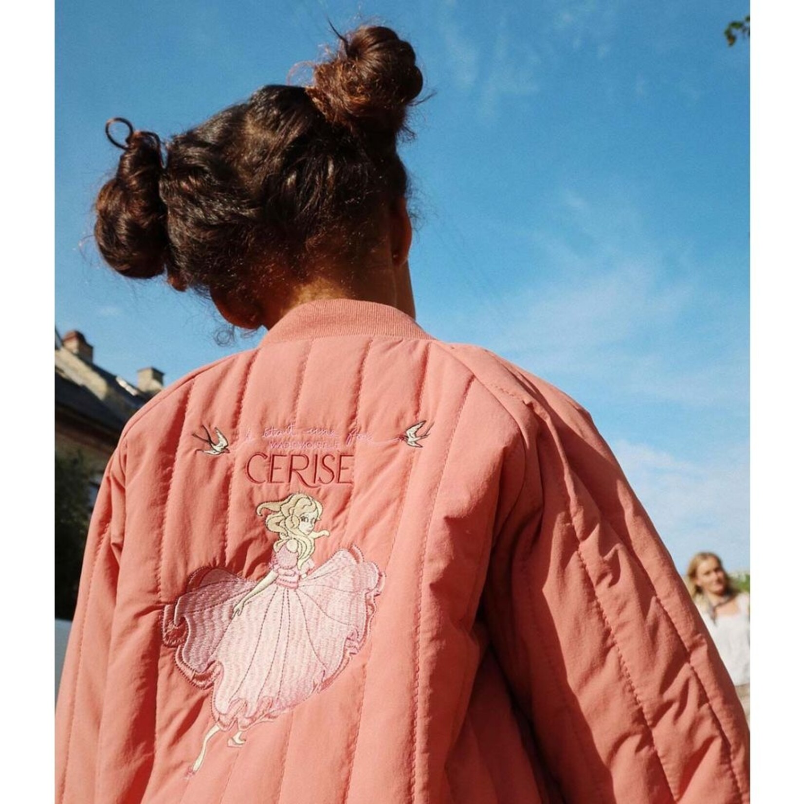 Konges Sløjd Juno frill bomber jacket canyon rose | cerise
