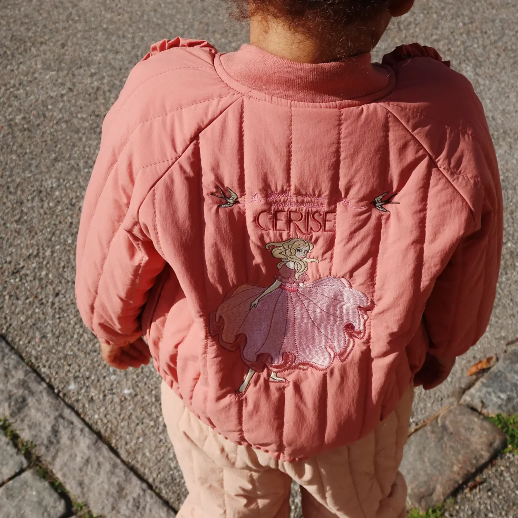 Konges Sløjd Juno frill bomber jacket canyon rose | cerise