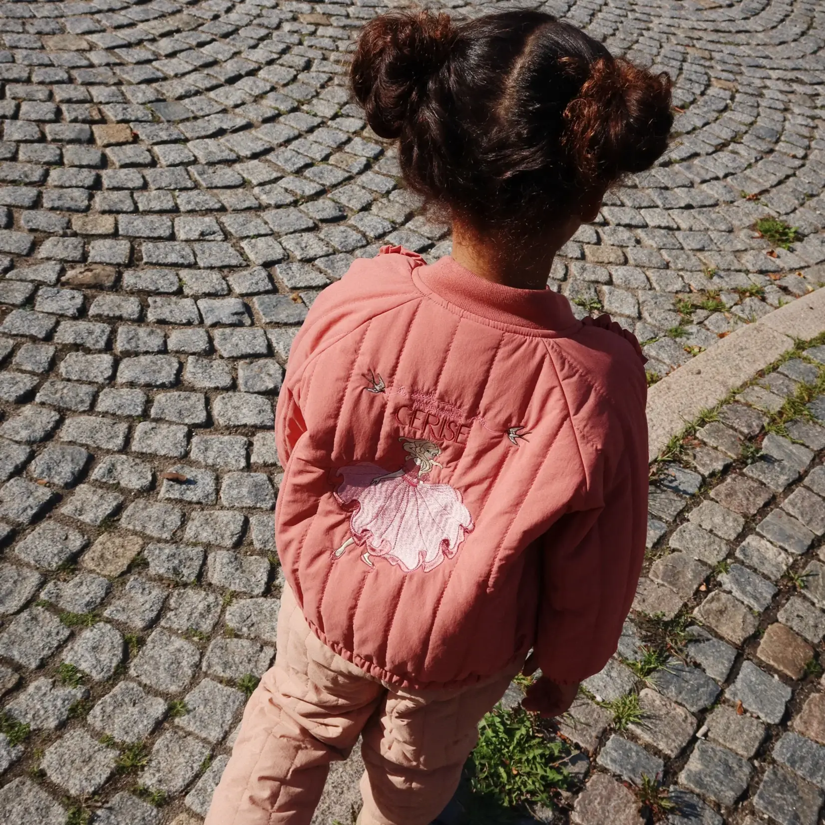 Konges Sløjd Juno frill bomber jacket canyon rose | cerise