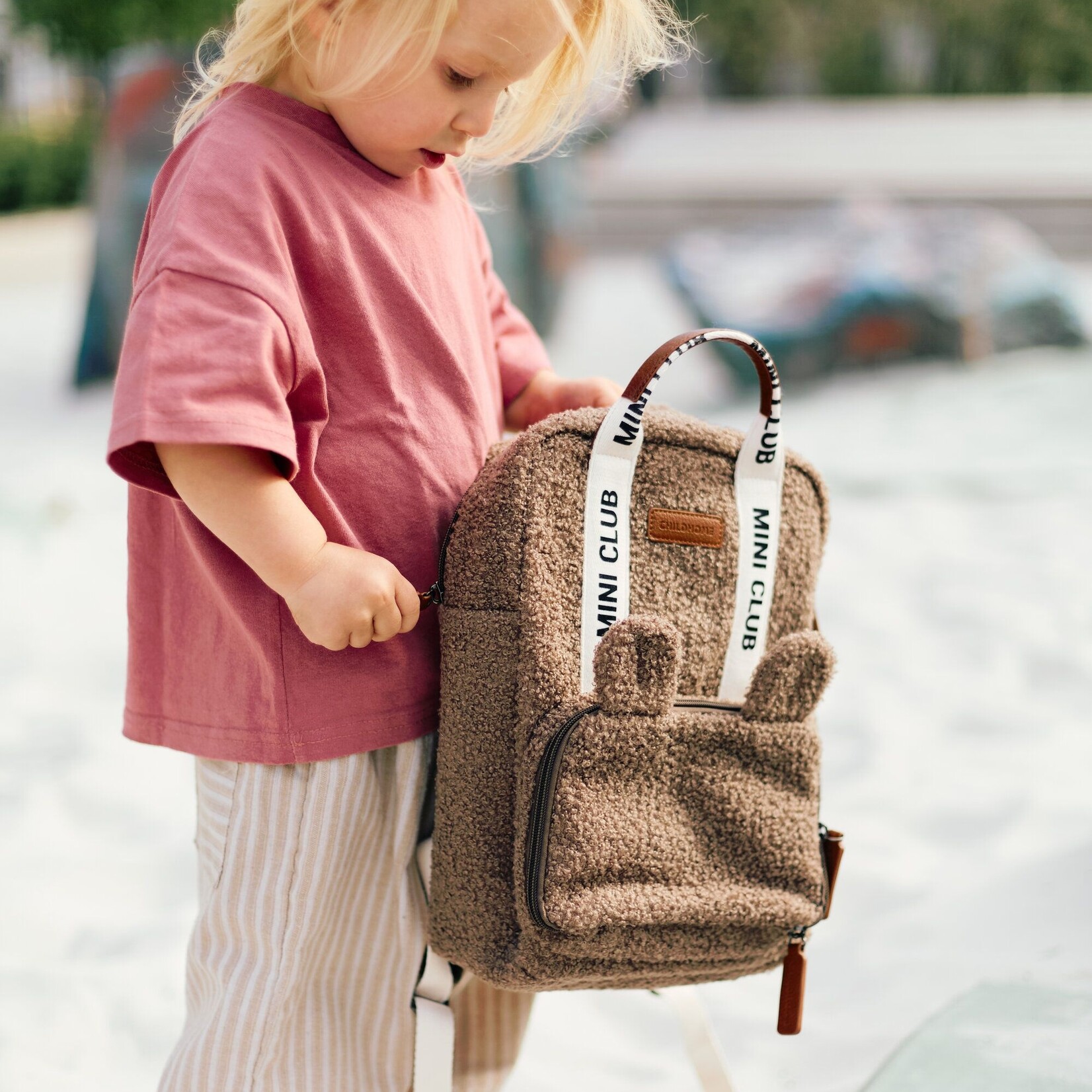 Childhome Mini club sac à dos nounours marron