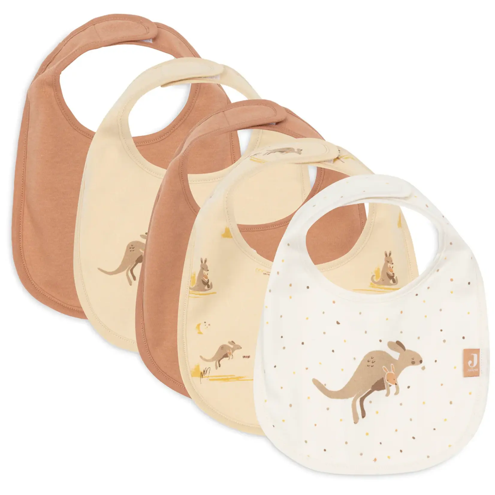 Jollein Lot de 5 bavoirs imperméables de Kangaroots