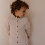 Navy Natural Boyd blouse almond mousseline