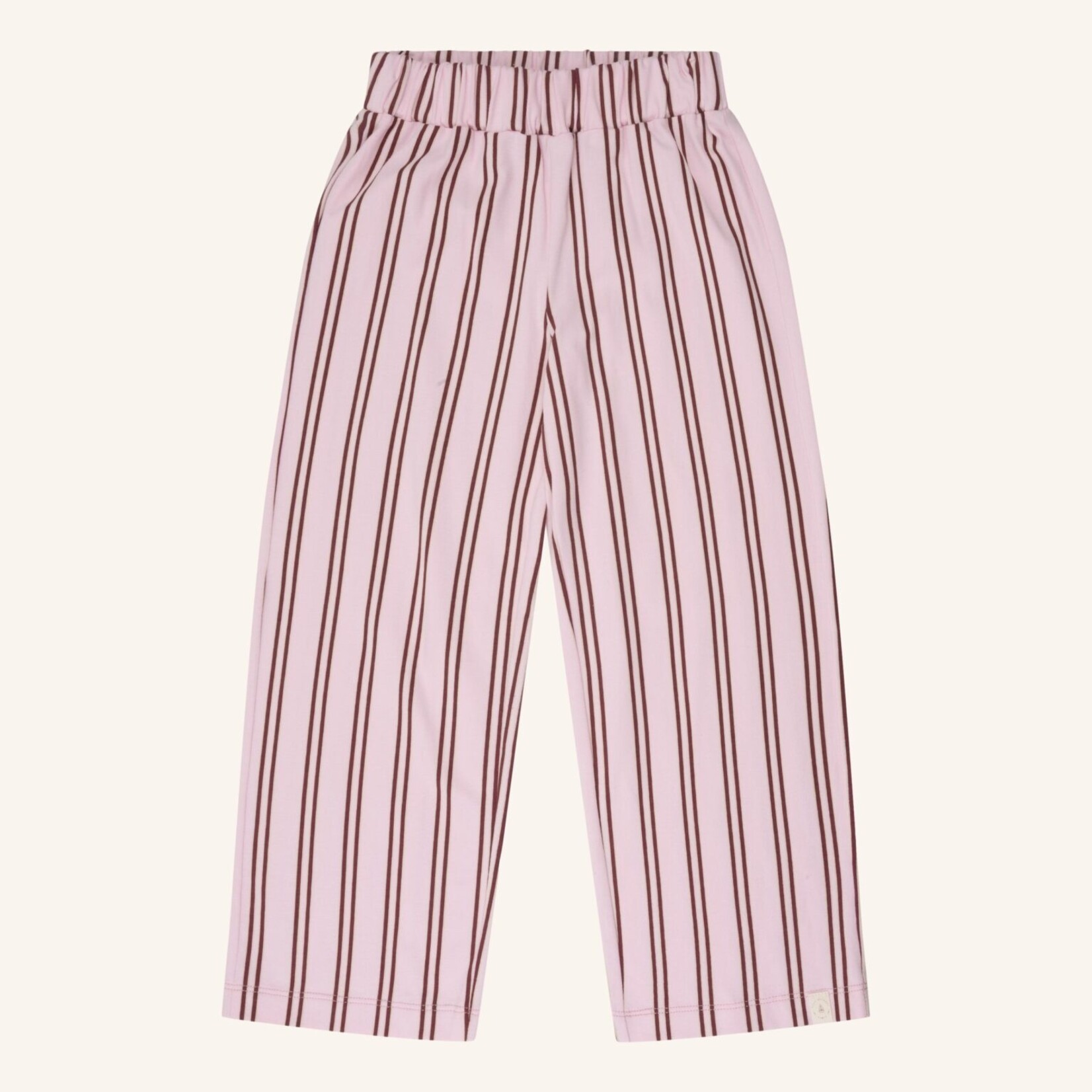 Navy Natural Pantalon rayé rose à jambes larges T98/104