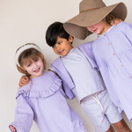 Navy Natural Oversized lila sweater ruffle