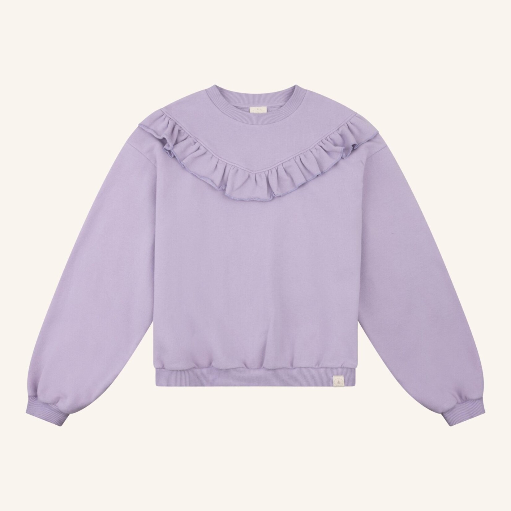 Navy Natural Pull lilas oversize à volants