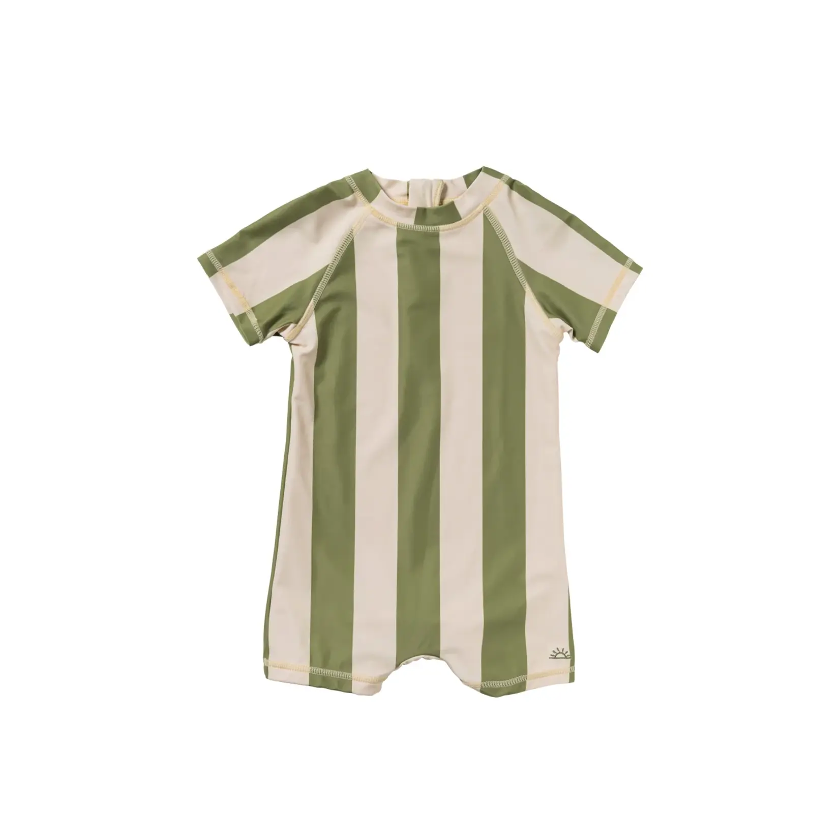 Salted Stories Swimsuit shortsleeve | wide stripe Iguana
