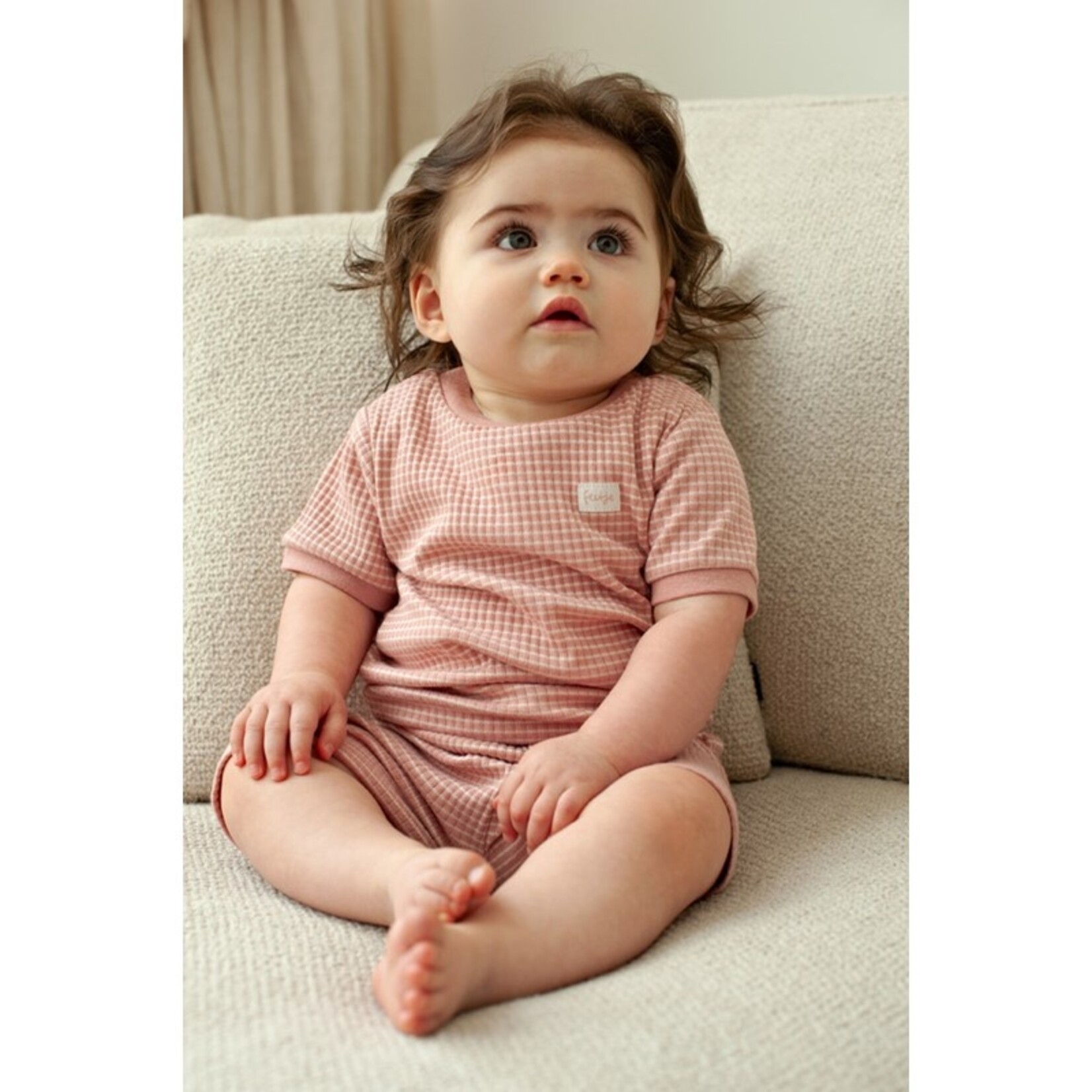 Feetje Shortama wafel mauve | summer special