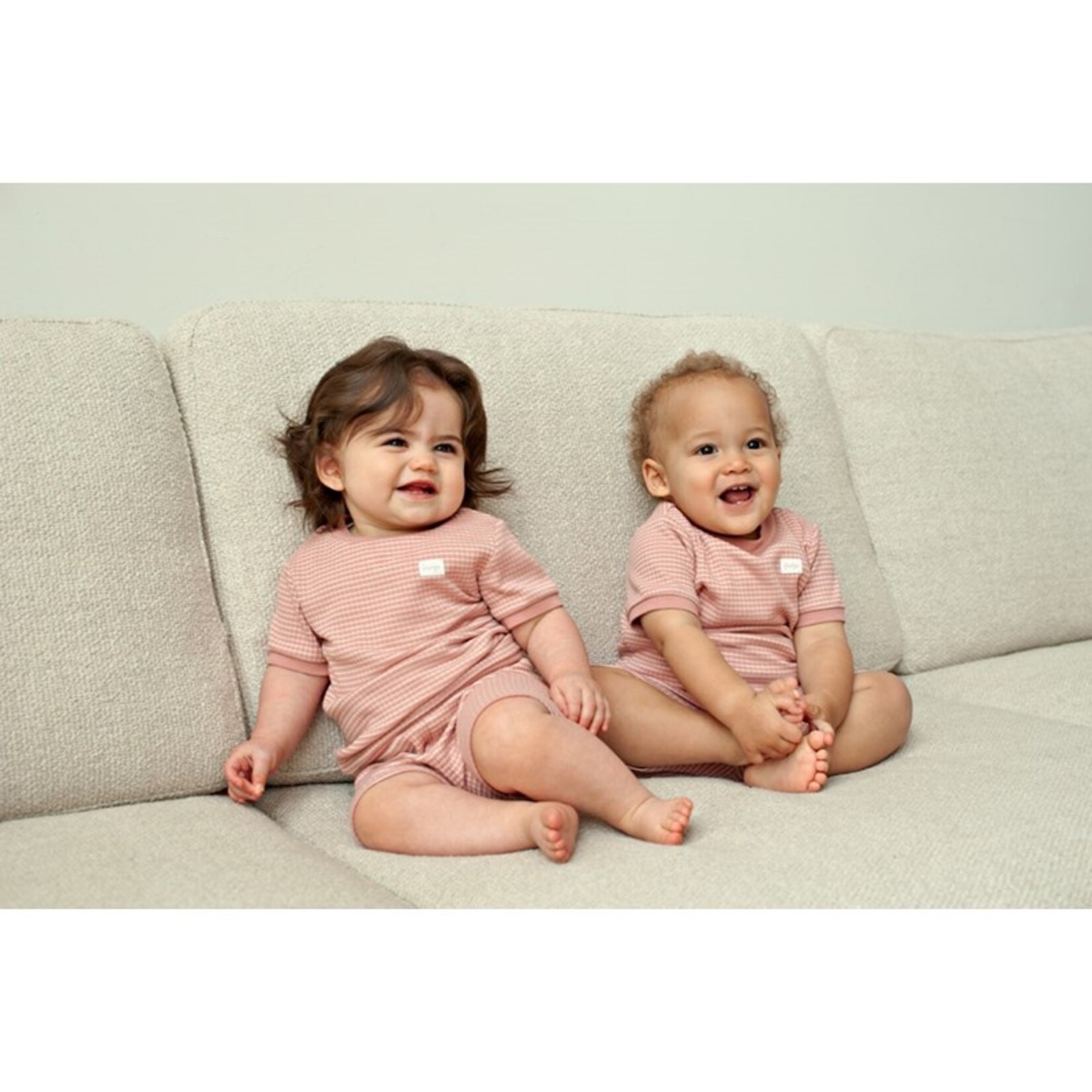 Feetje Shortama wafel mauve | summer special