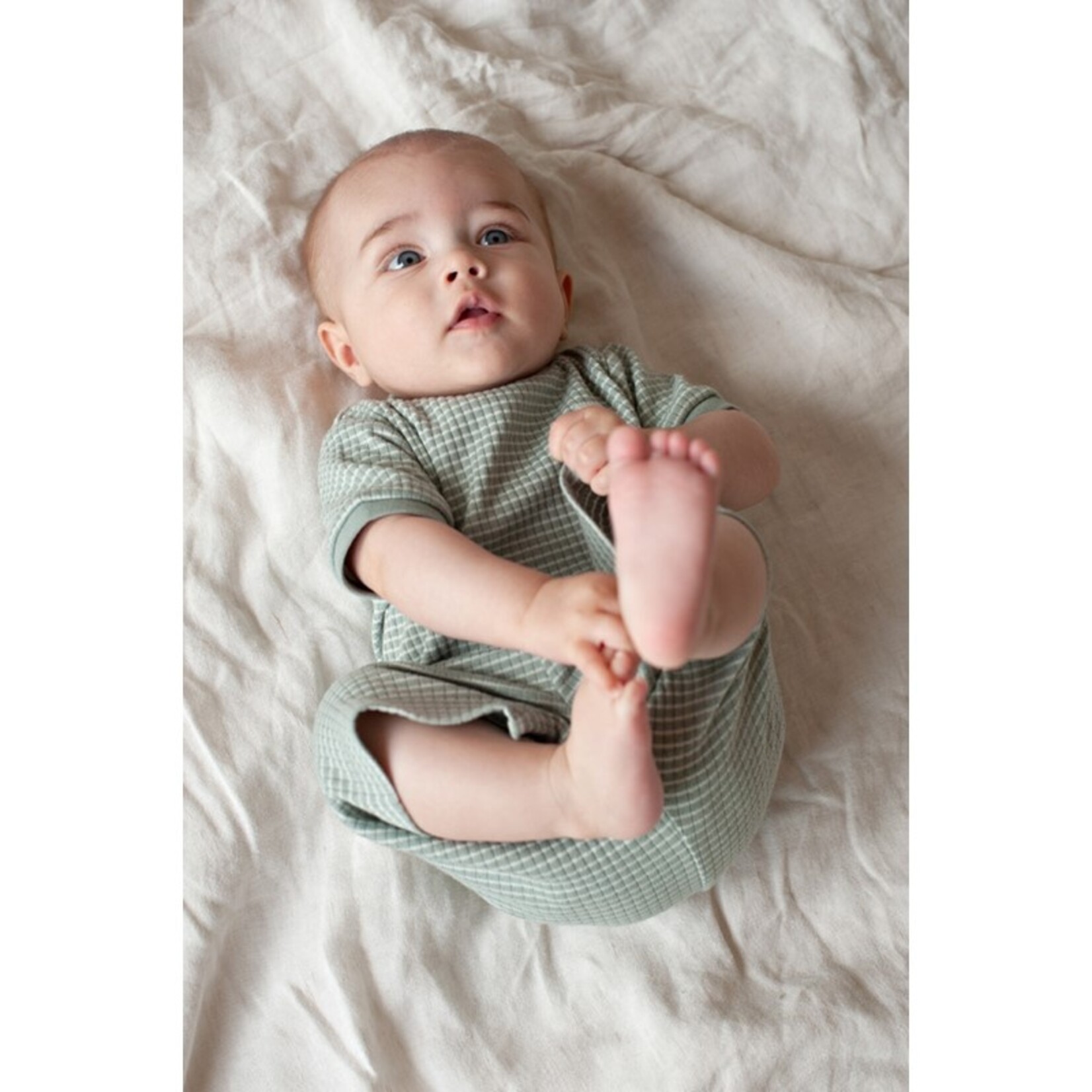 Feetje Shortama wafel sea green | summer special