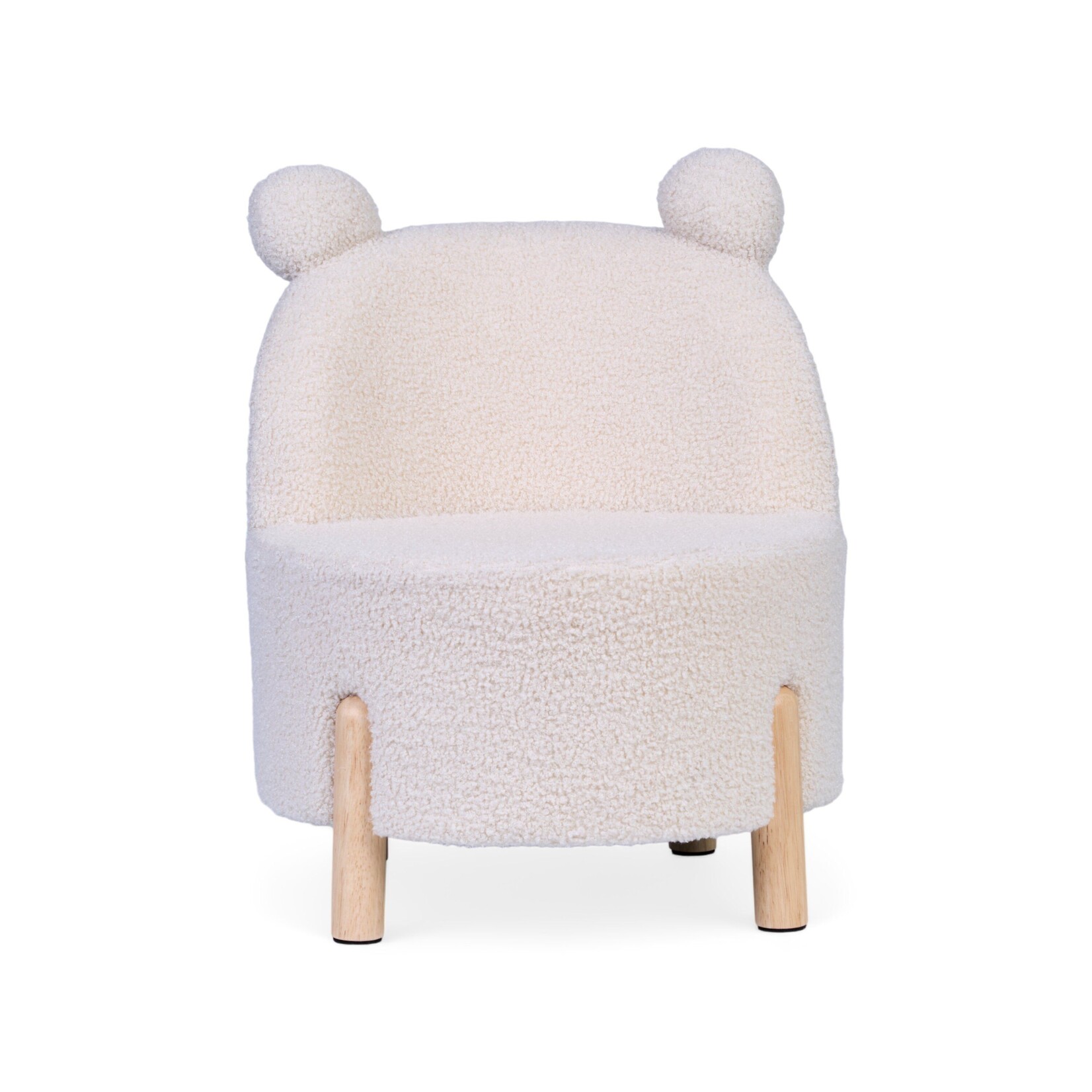 Childhome Chaise haute teddy bouclée blanche