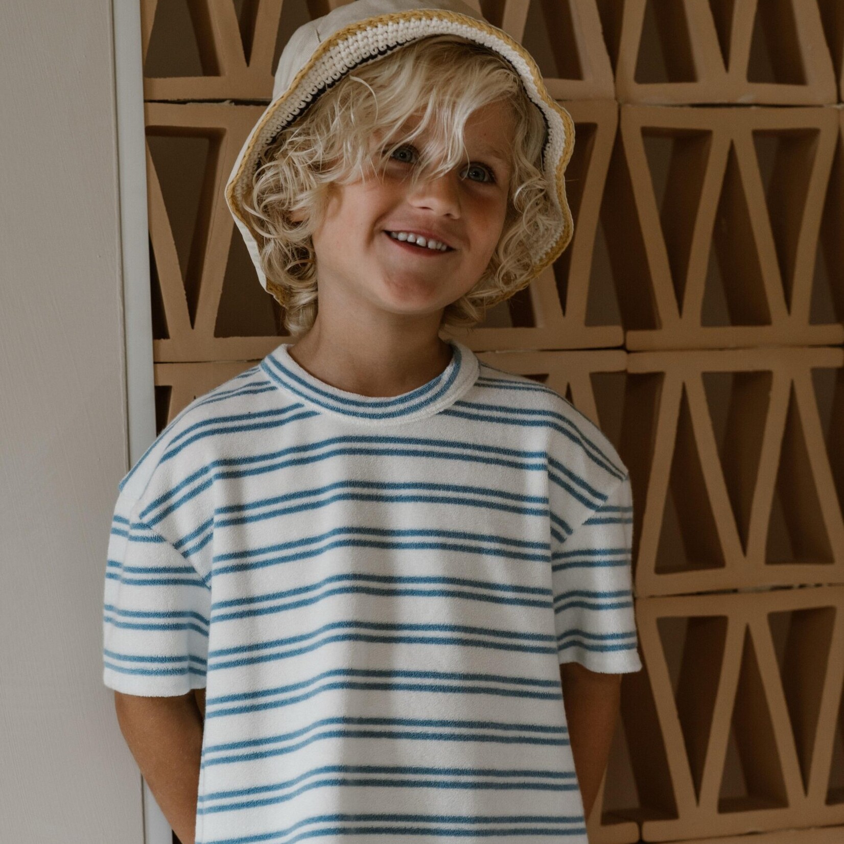 Sem t-shirt bath terry blue stripe