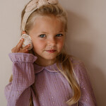 Navy Natural Haut de juin en mousseline lilas et or