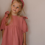 Navy Natural Robe à nœud Guusje rose poudré