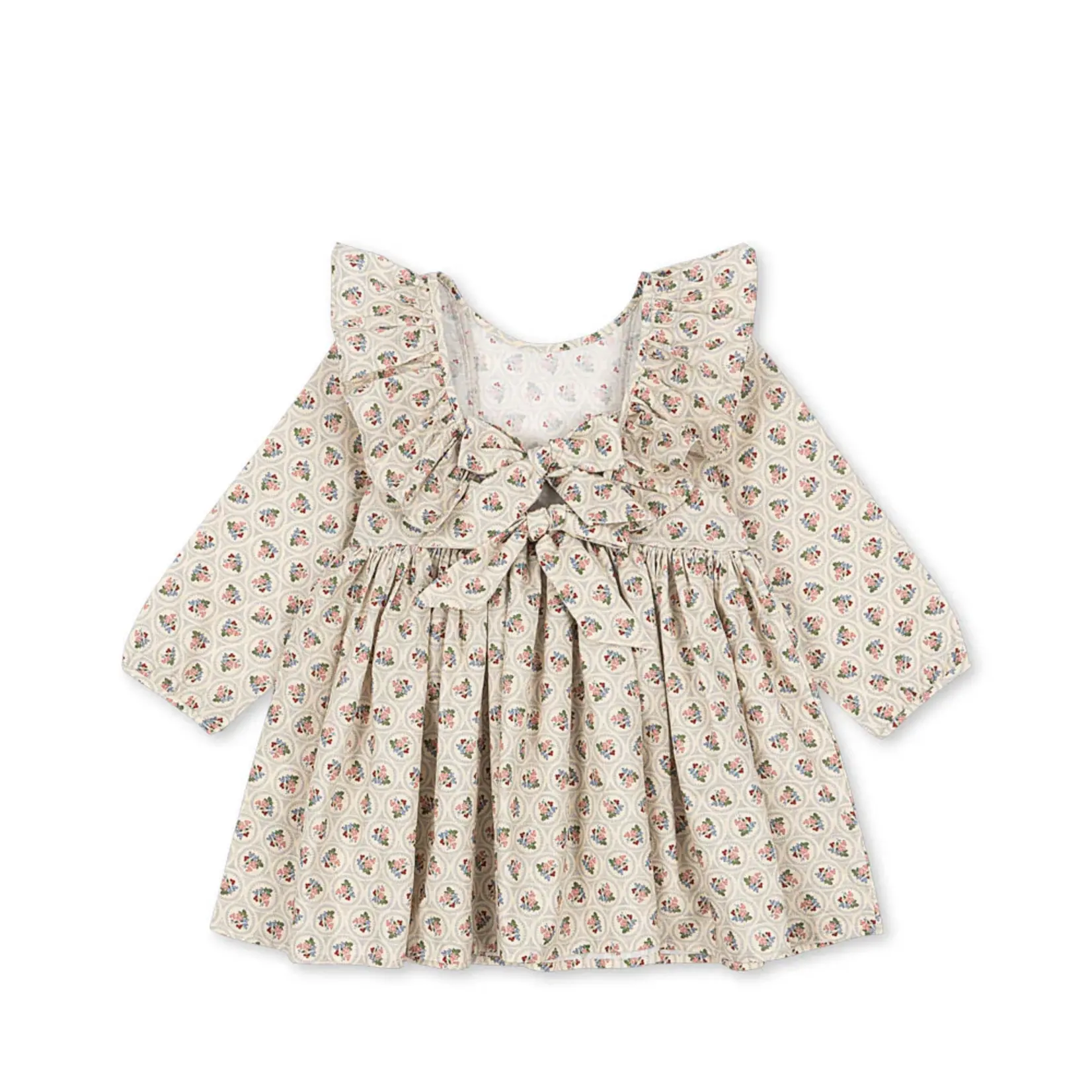 Konges Sløjd Cianna longsleeve bow dress | verona blues