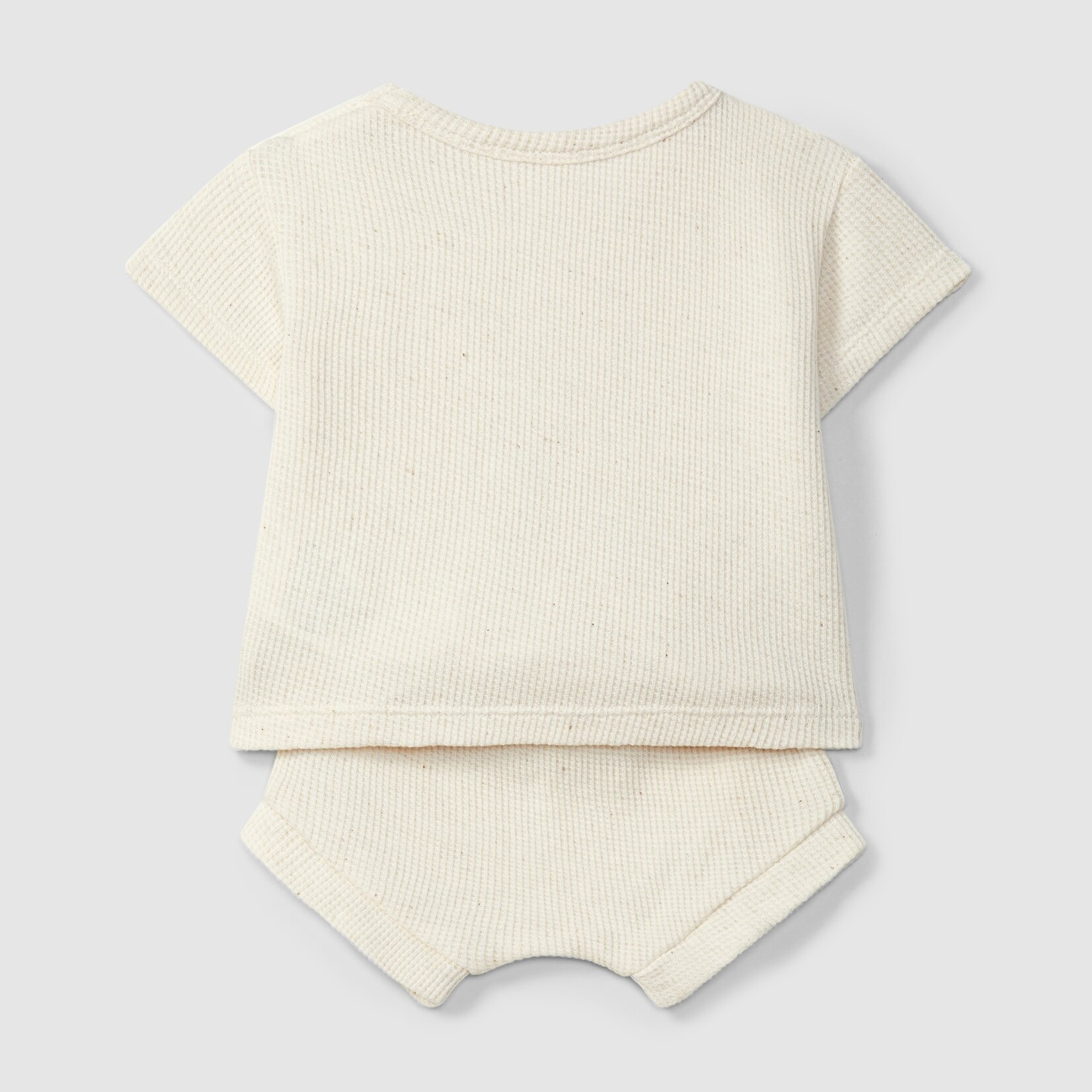 SNUG Set t-shirt & baby shorts cream knit