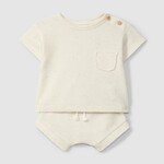 SNUG Ensemble t-shirt et short bébé en maille crème