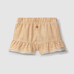 SNUG Shorts ochre linen stripe