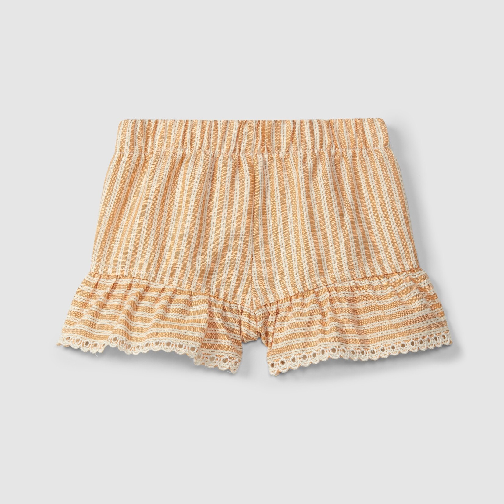 SNUG Short rayé en lin ocre