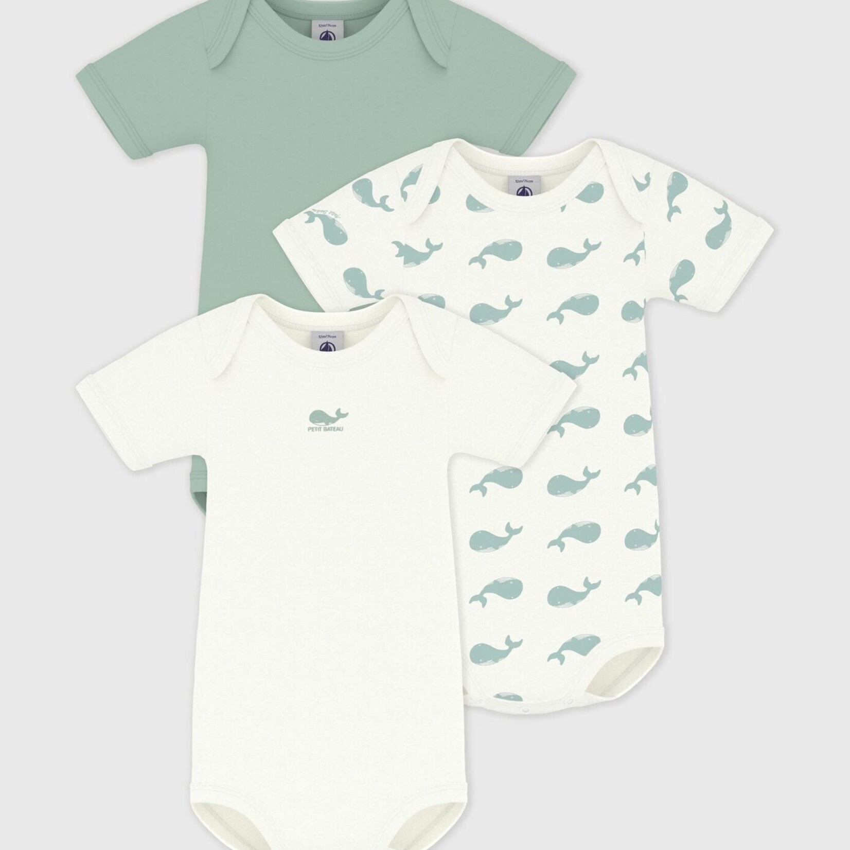 Petit Bateau Body’s met korte mouw | walvis